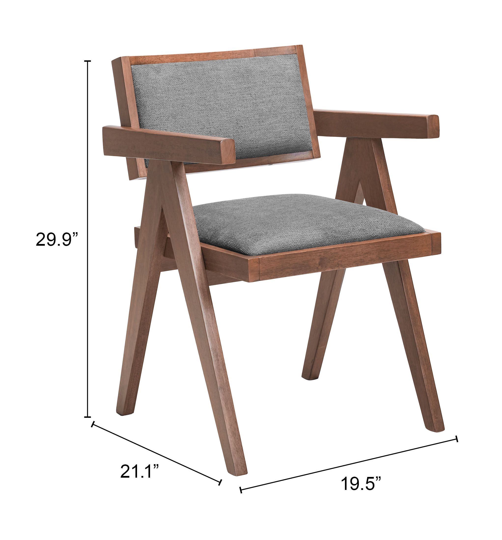 Delhi Polyester/Wood Dining Chair