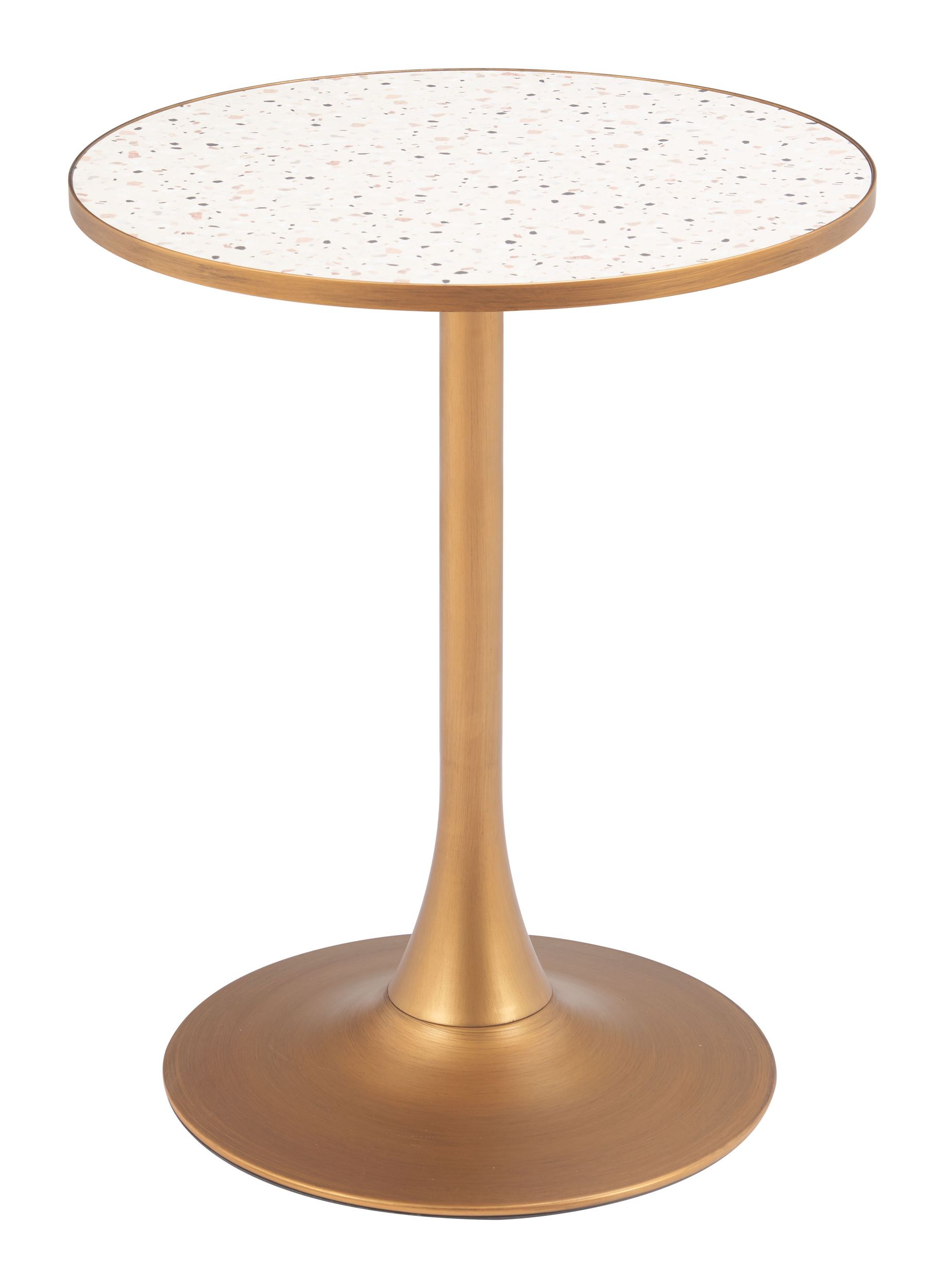 Bite Round Faux Terrazzo/Steel Bistro Table
