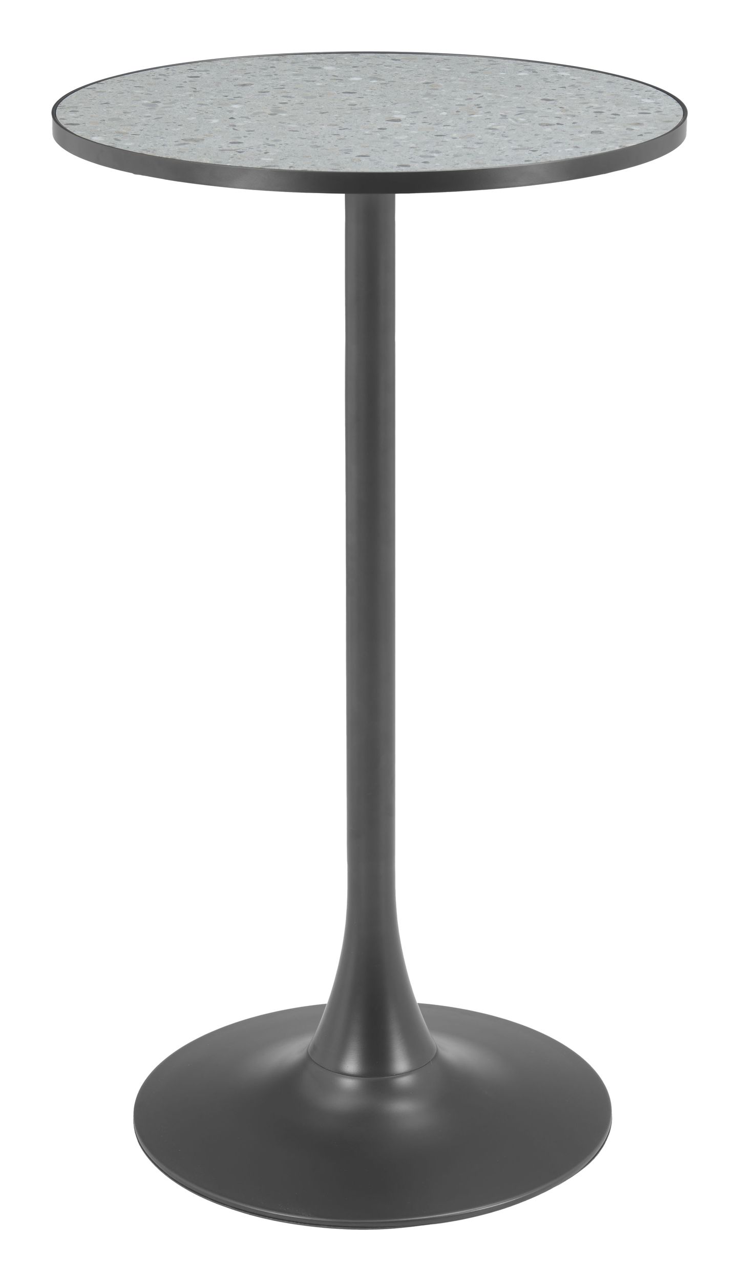 Bite Round Faux Terrazzo/Steel Bar Table