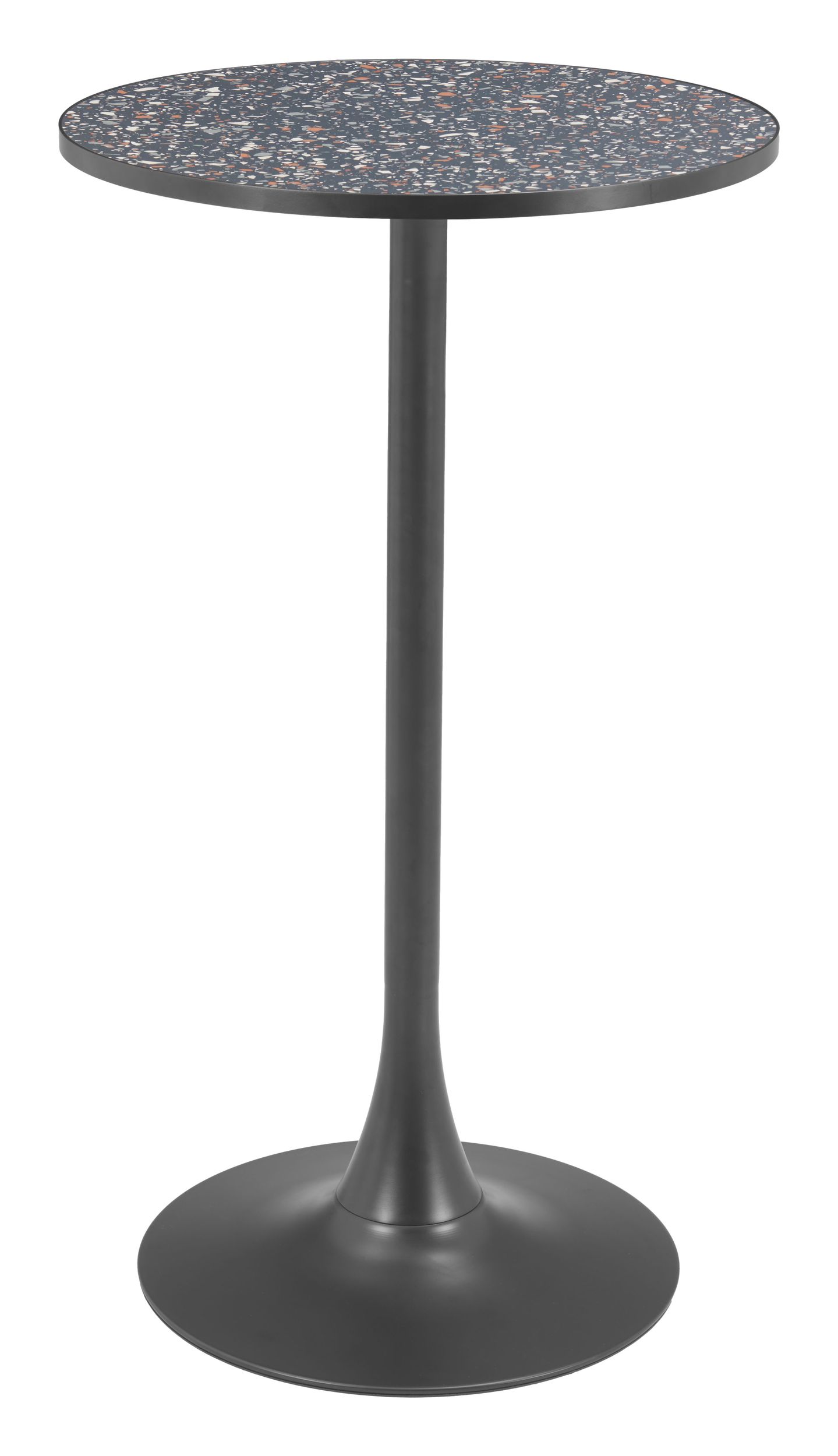 Bite Round Faux Terrazzo/Steel Bar Table