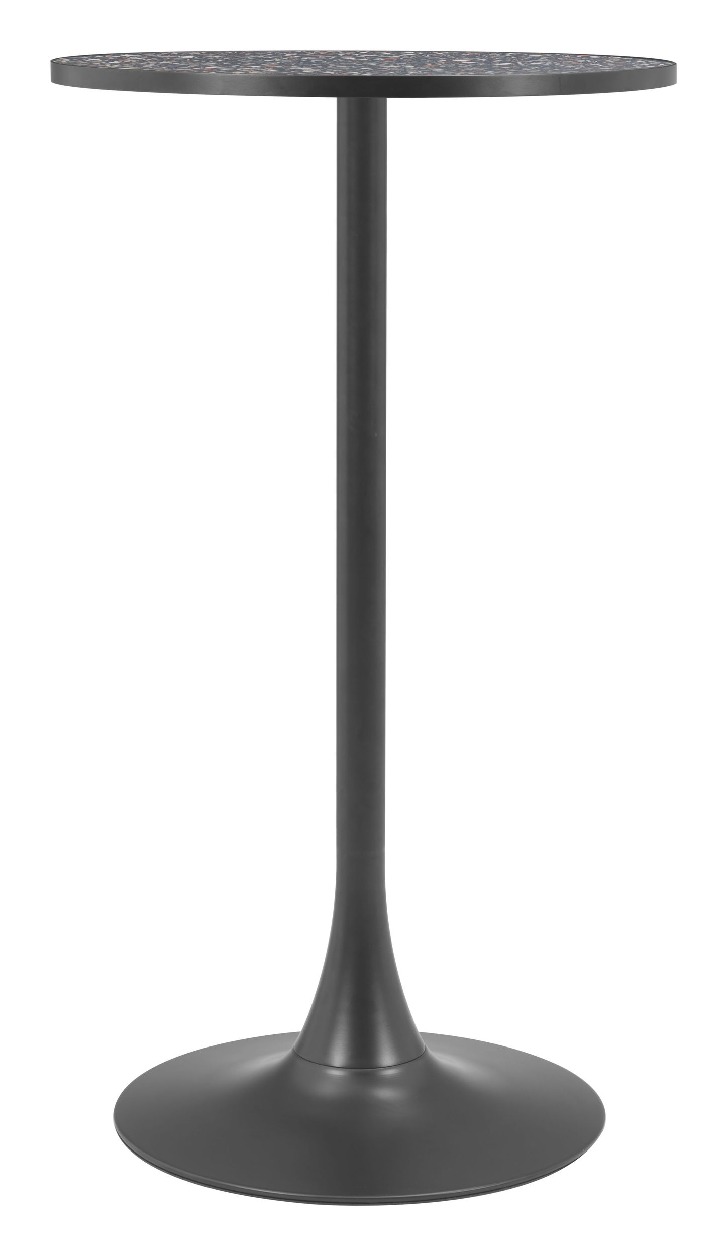 Bite Round Faux Terrazzo/Steel Bar Table