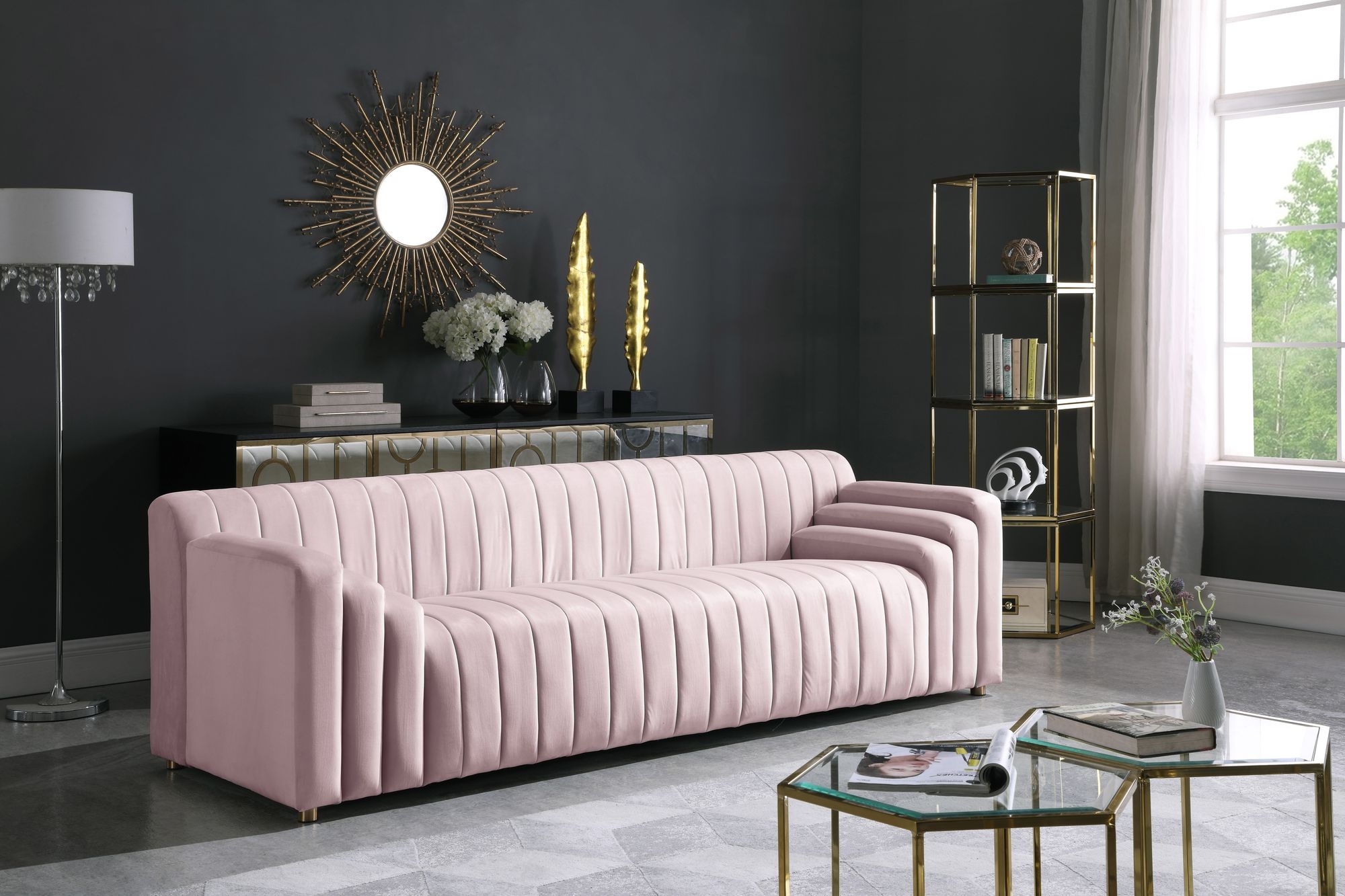 Naya Velvet Sofa