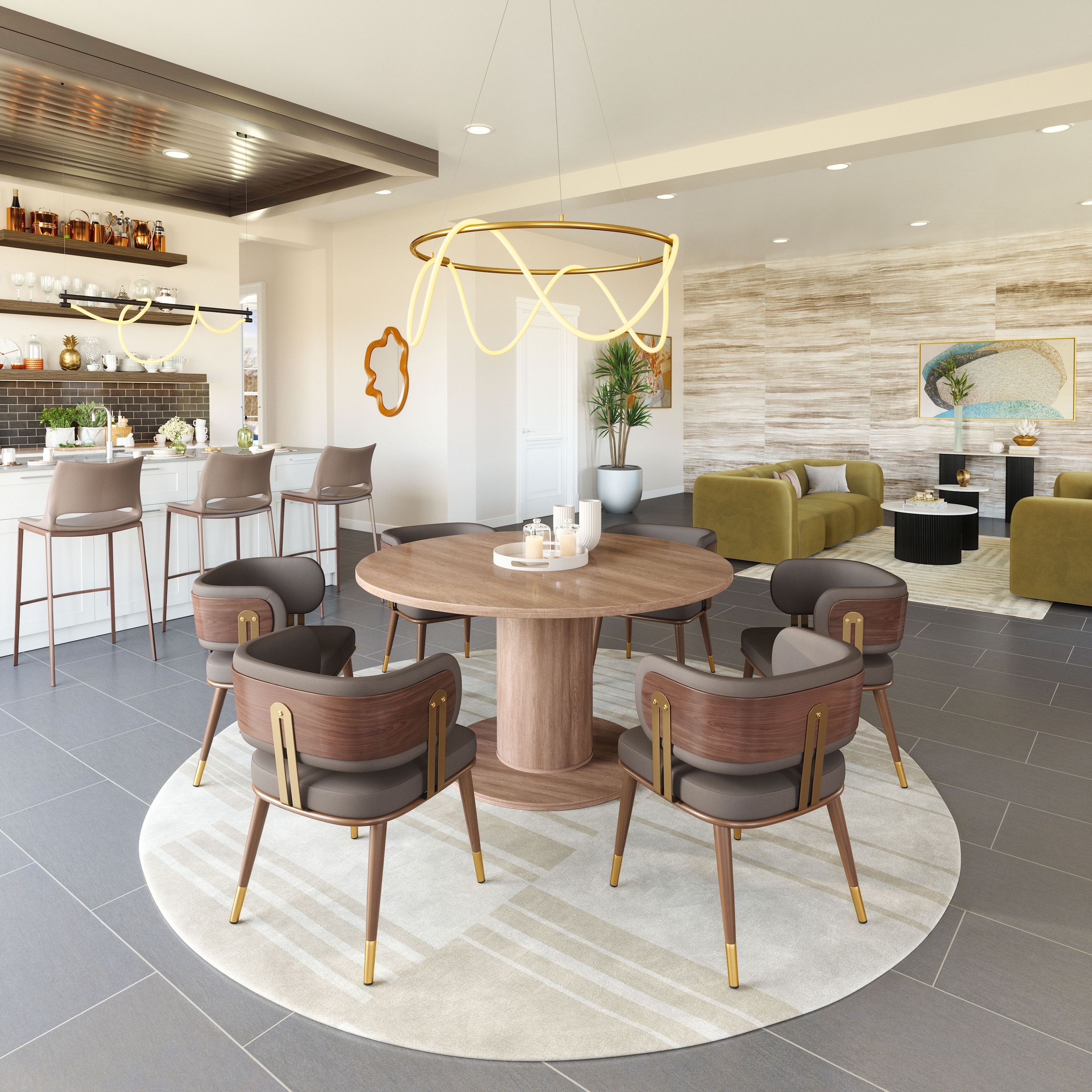 Vault Round MDF Dining/Game Table 2 in 1