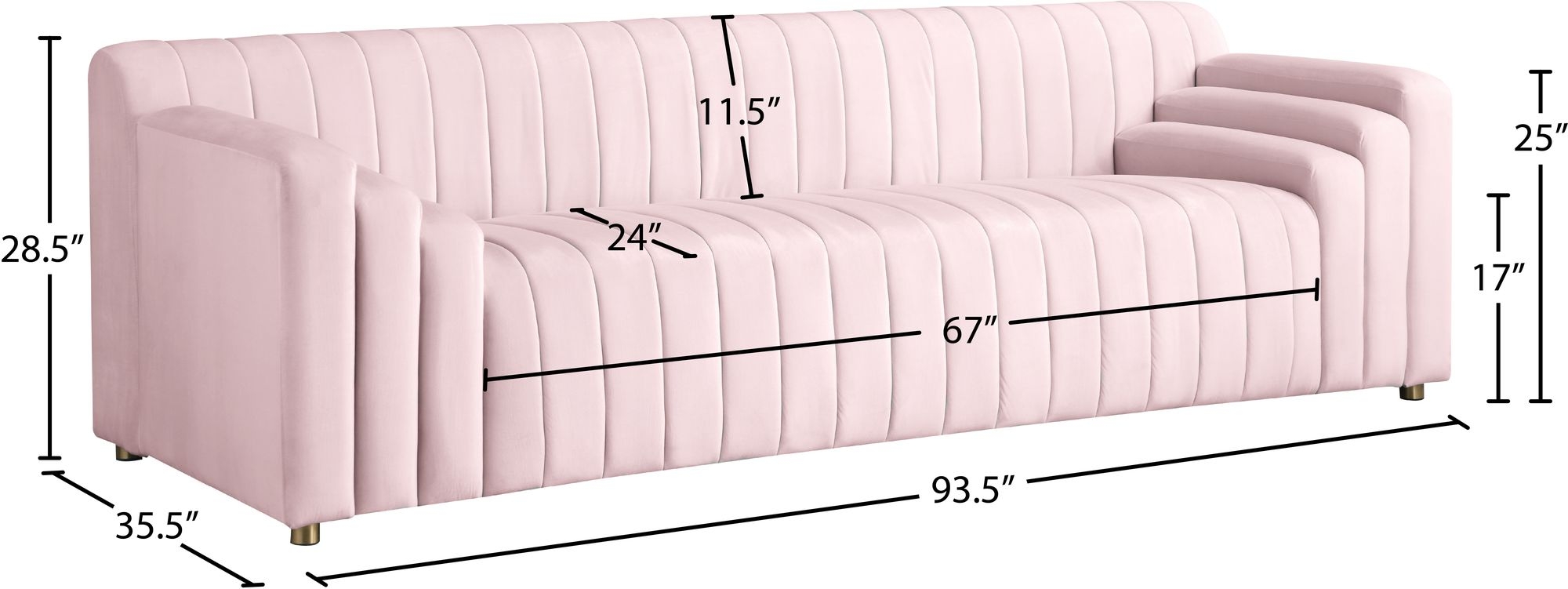 Naya Velvet Sofa