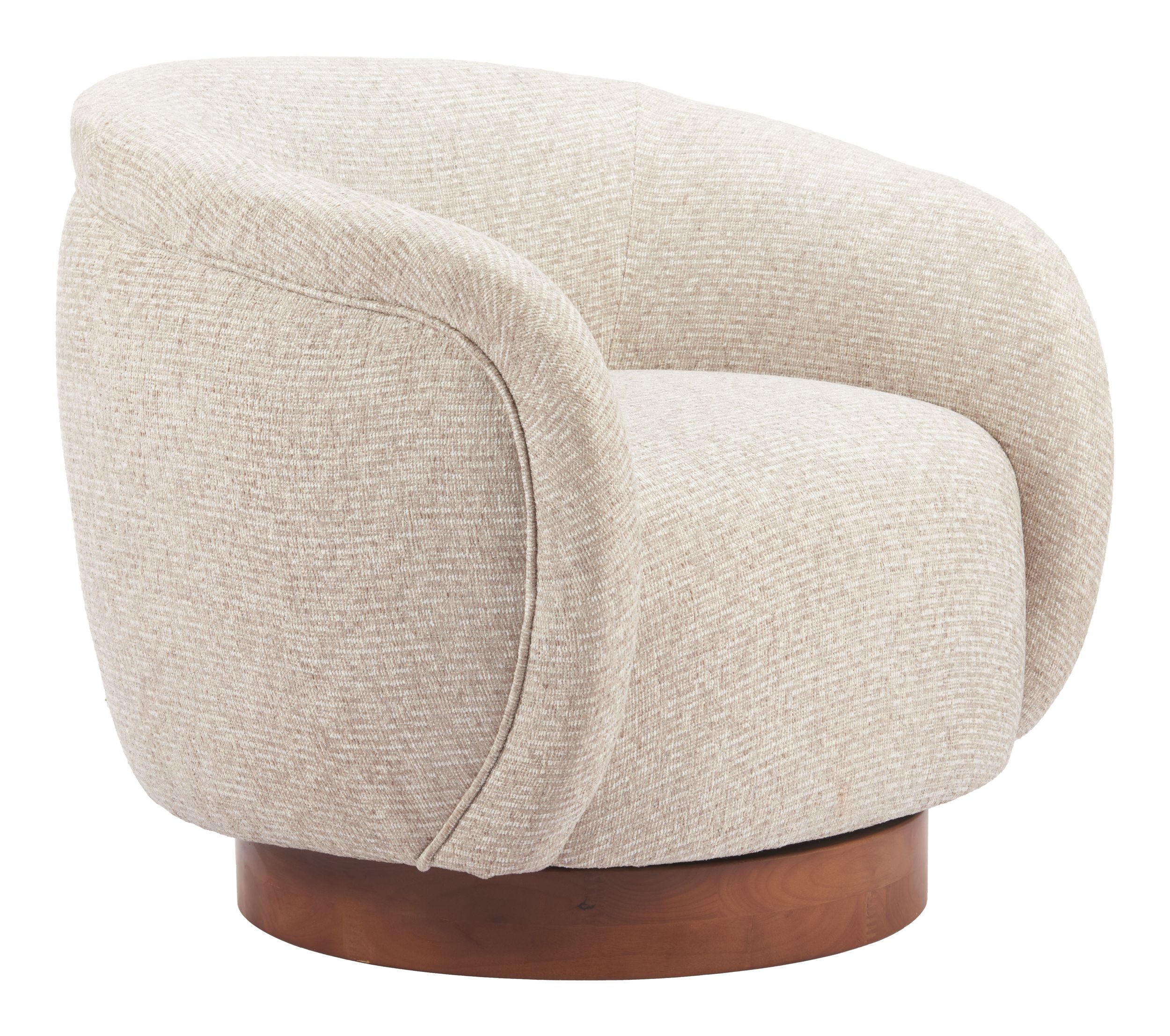 Vinta Polyester/Wood Swivel Chair