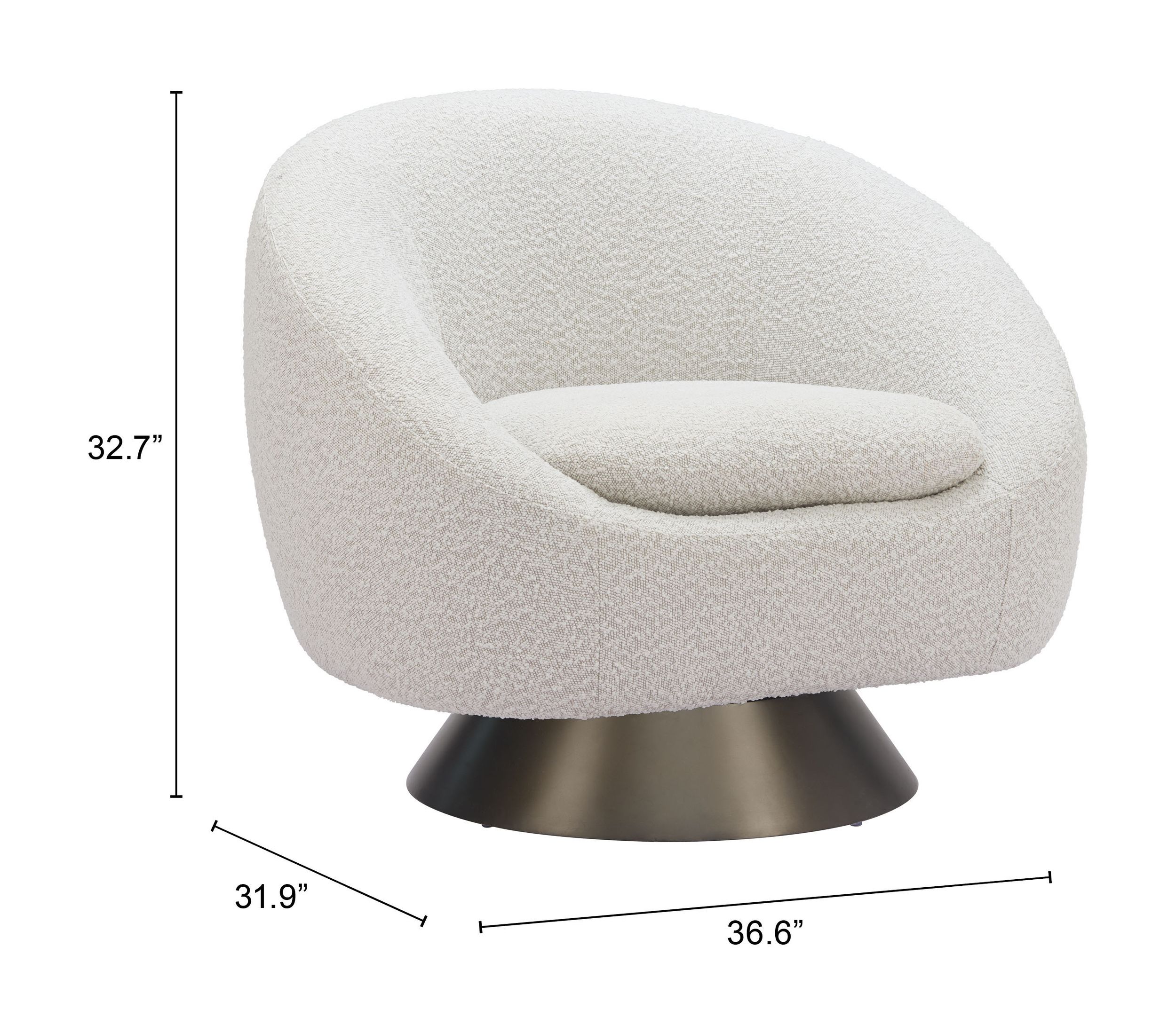Modan Polyester Swivel Chair