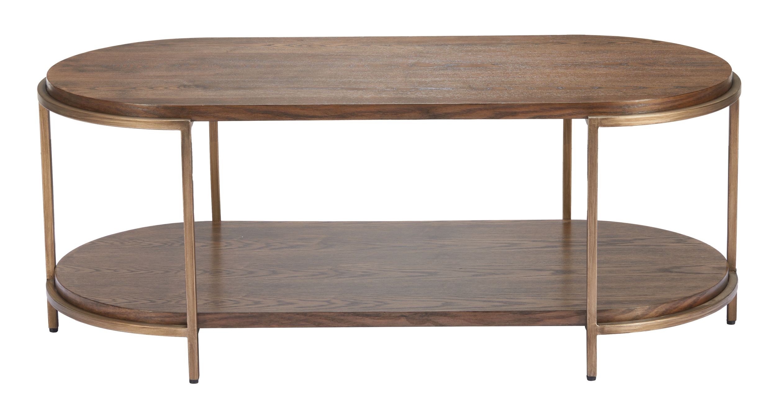 Niju Oval Wood/Steel Coffee Table