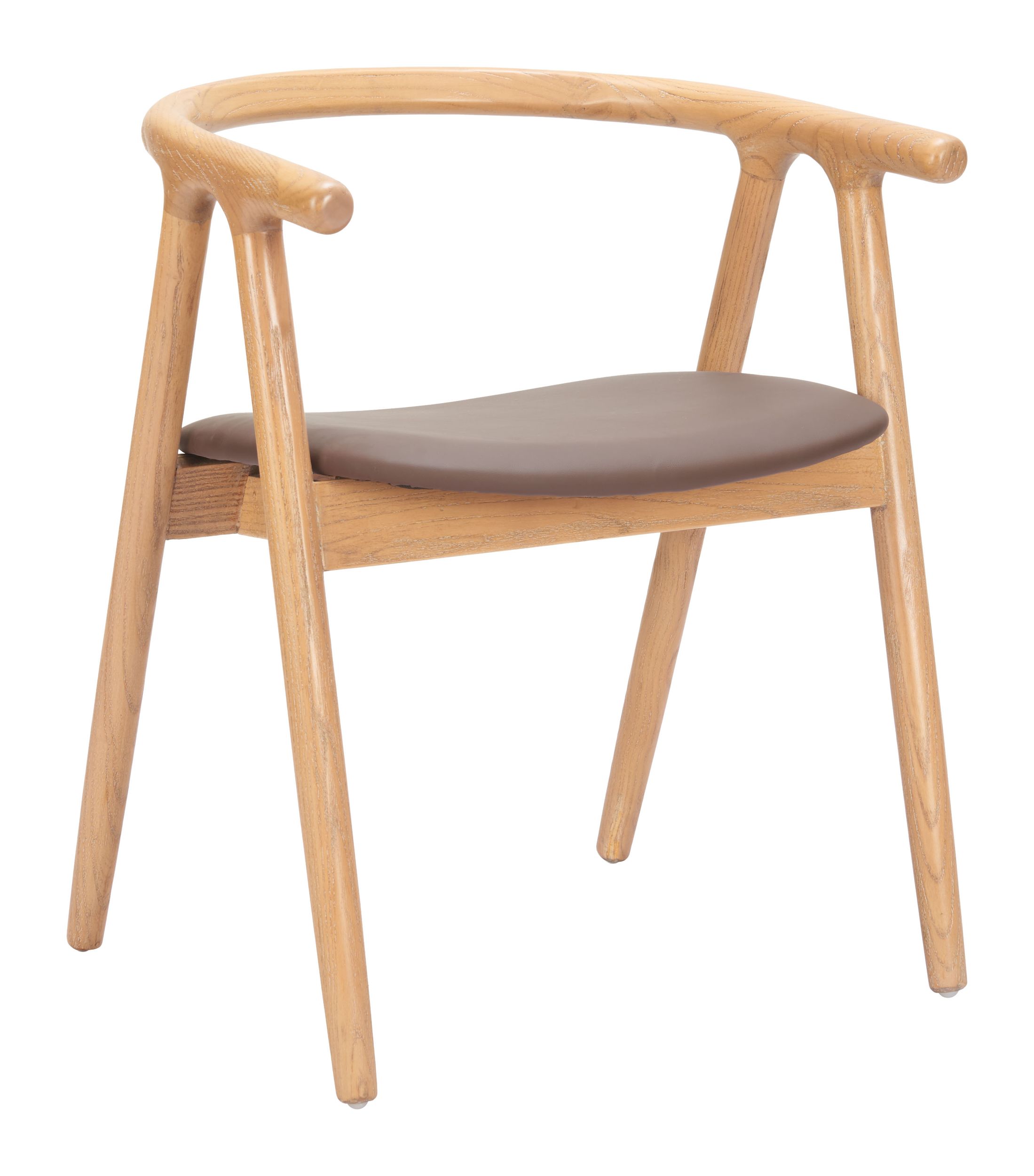 Peker Faux Leather/Wood Dining Chair