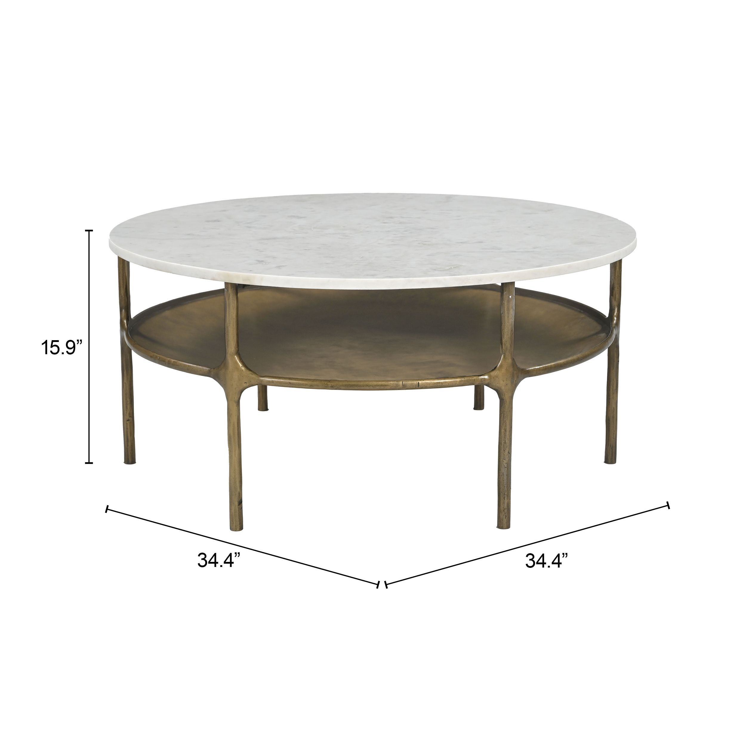 Bild Round Marble/Iron Coffee Table