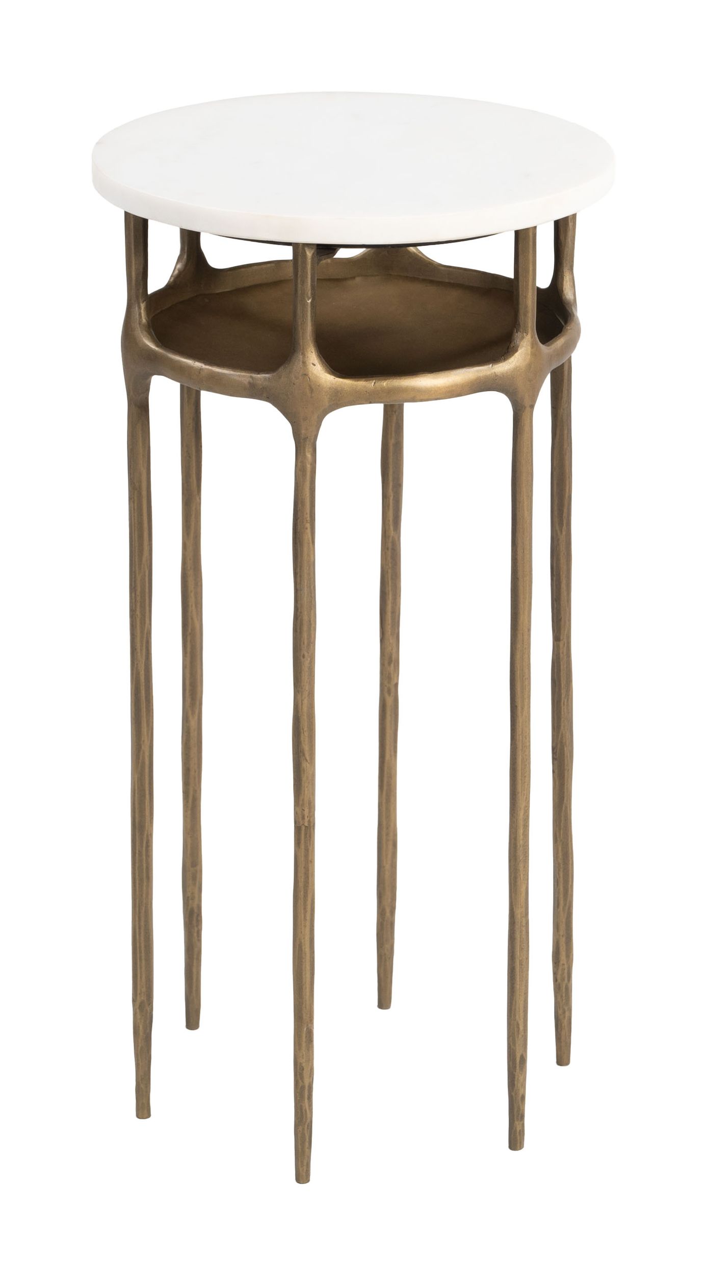 Bild Round Marble/Forged Iron Side Table