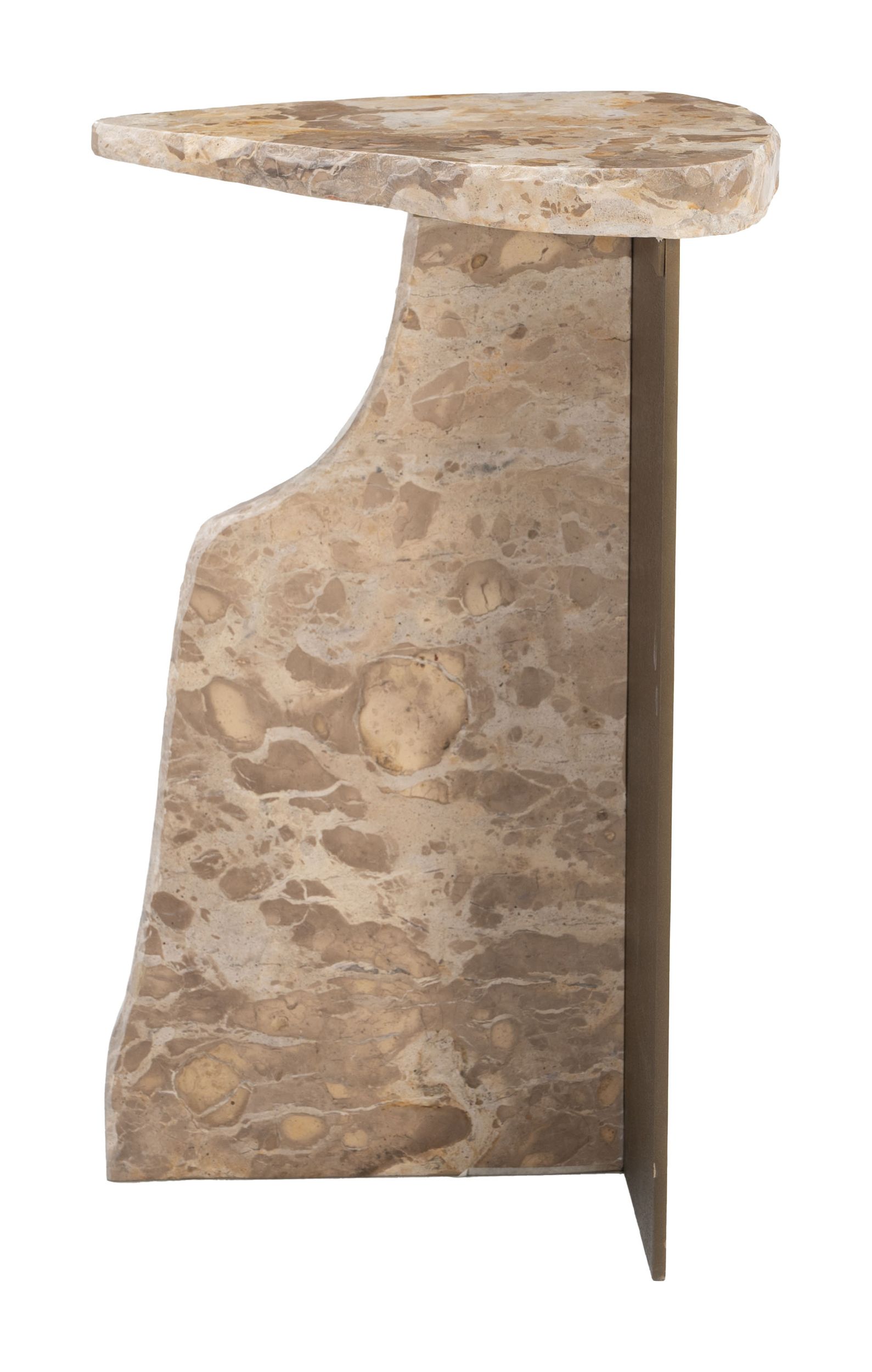 Surya Triangular Marble Side Table