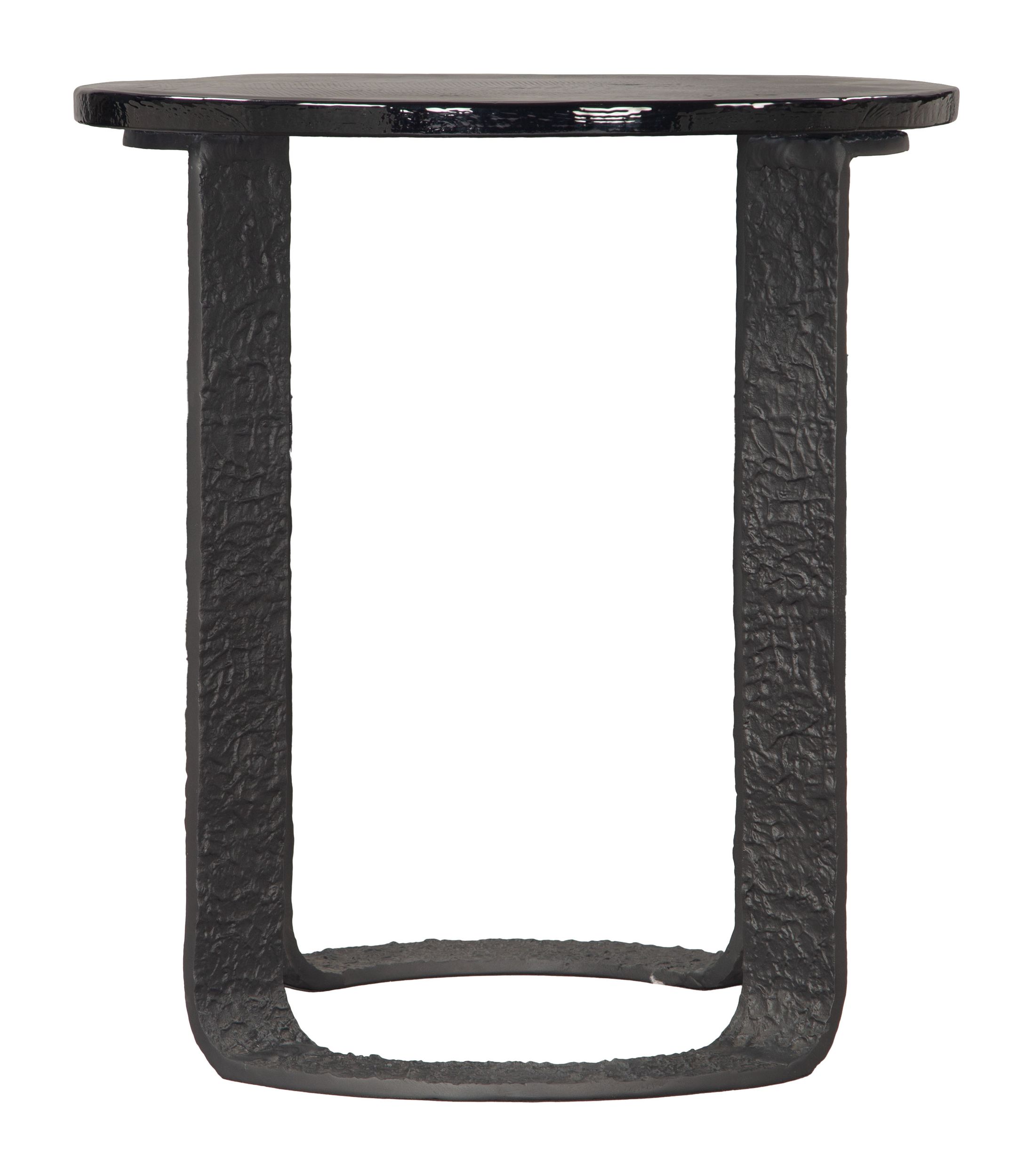 Divin Round Glass/Aluminum Side Table