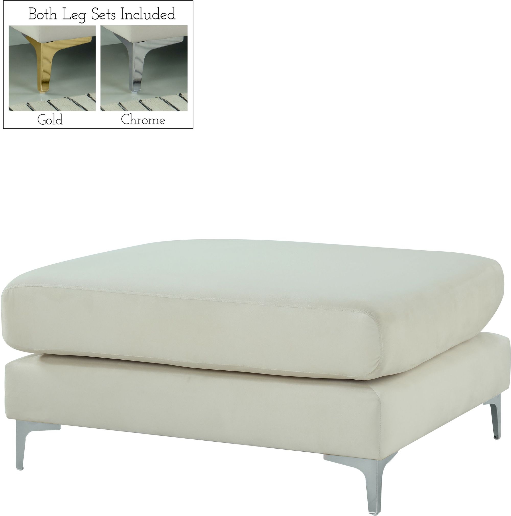 Julia Velvet Modular Ottoman
