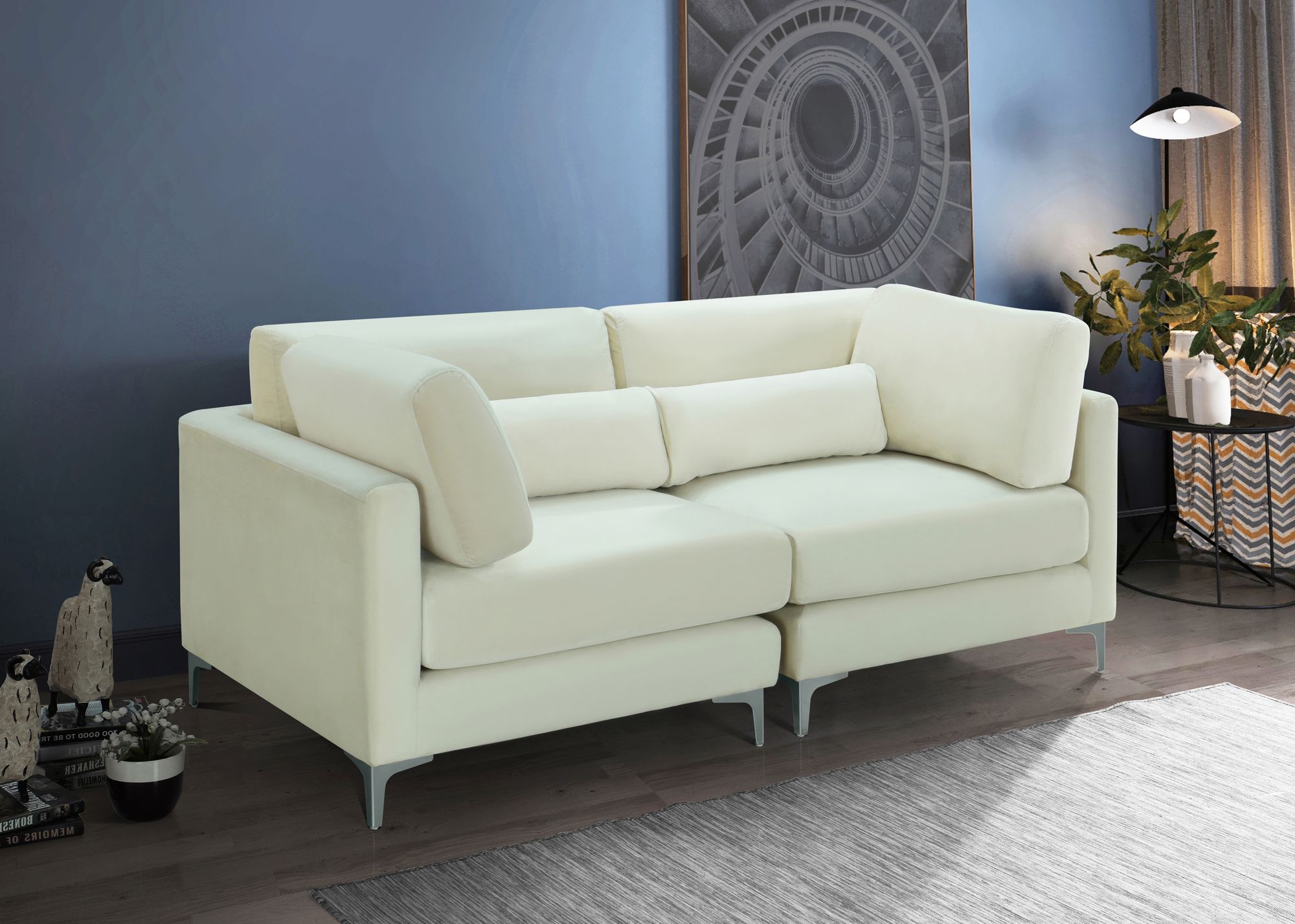 Julia 75" Velvet Modular Sofa