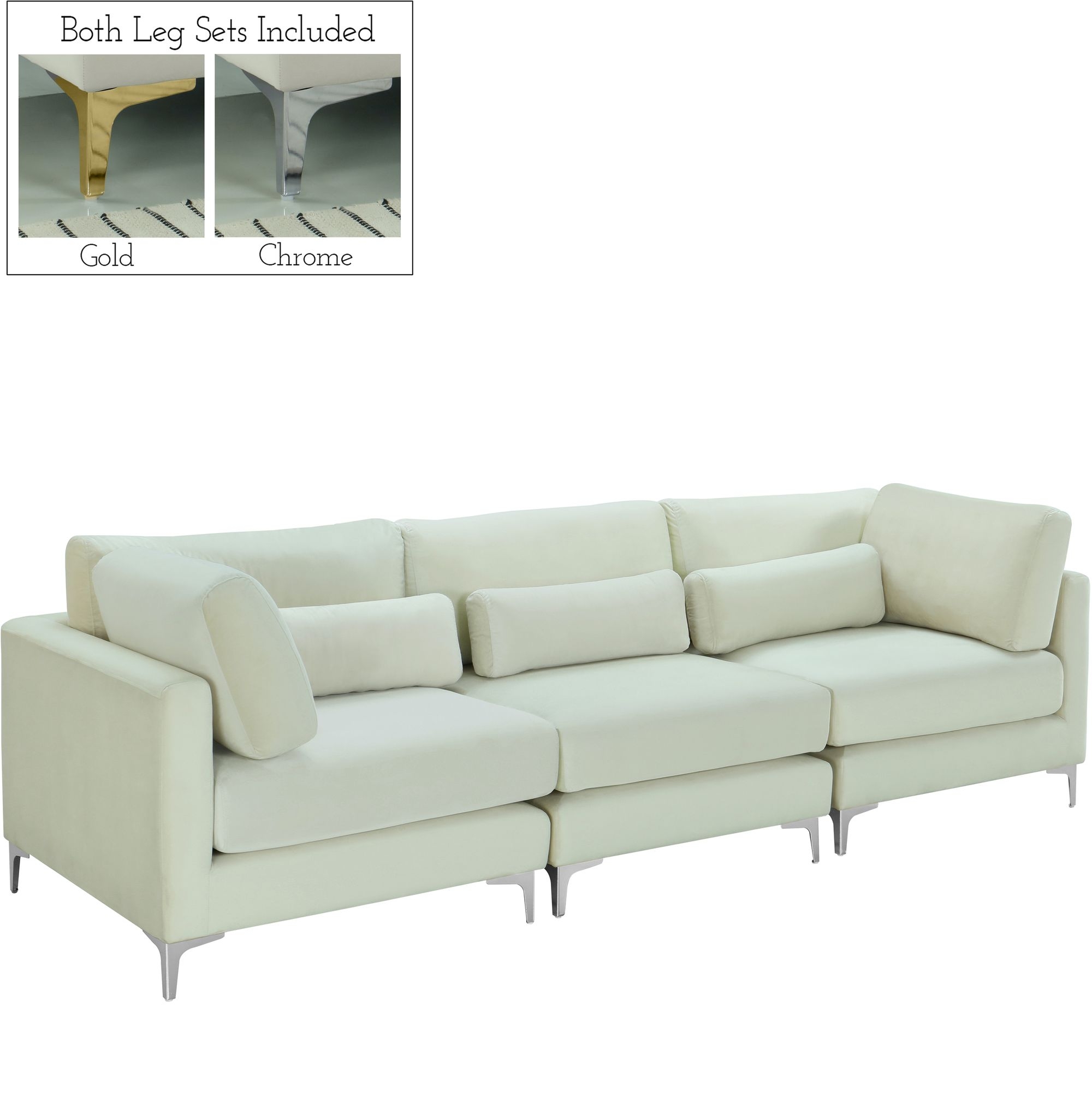 Julia 108" Velvet Modular Sofa