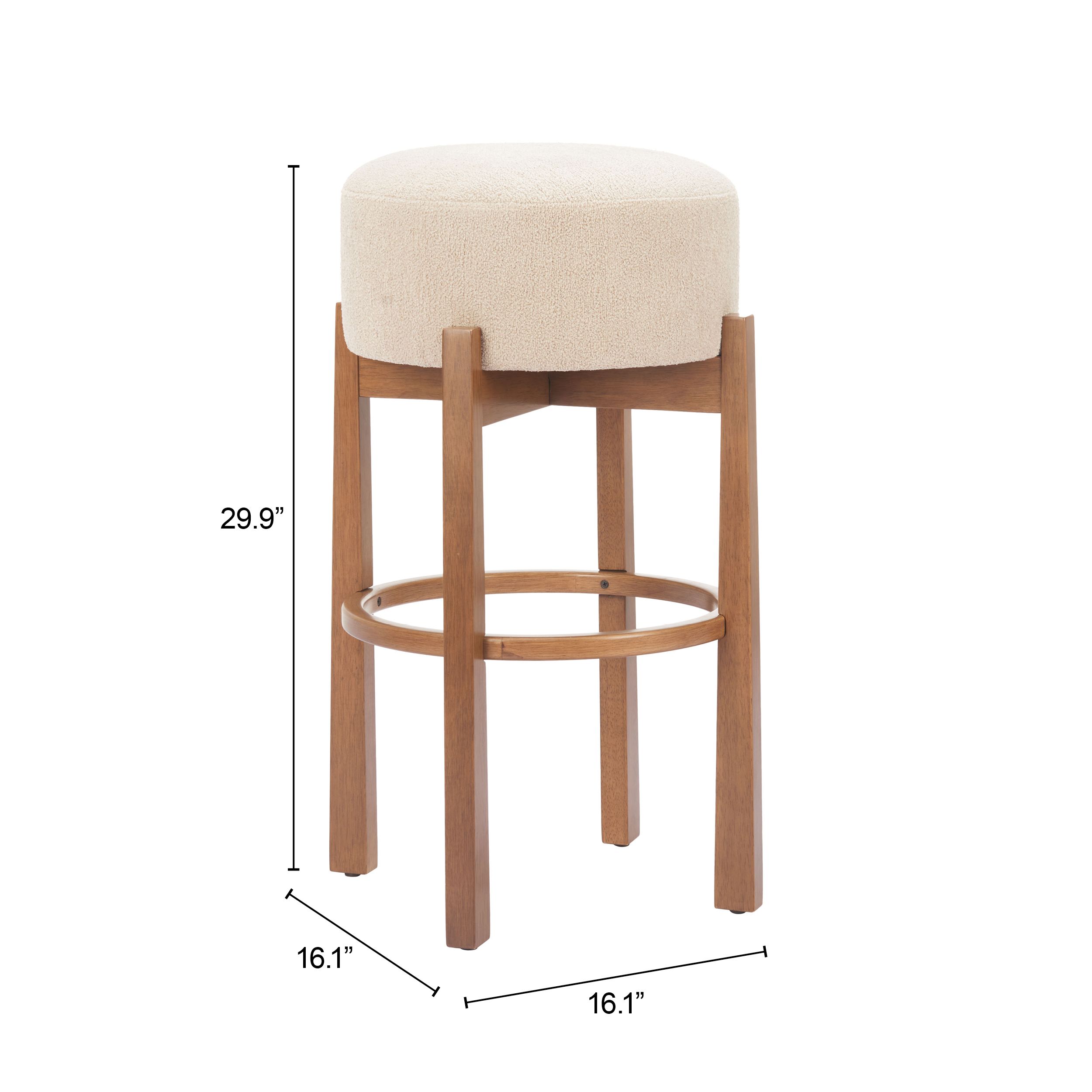 Nade Polyester/Wood Barstool