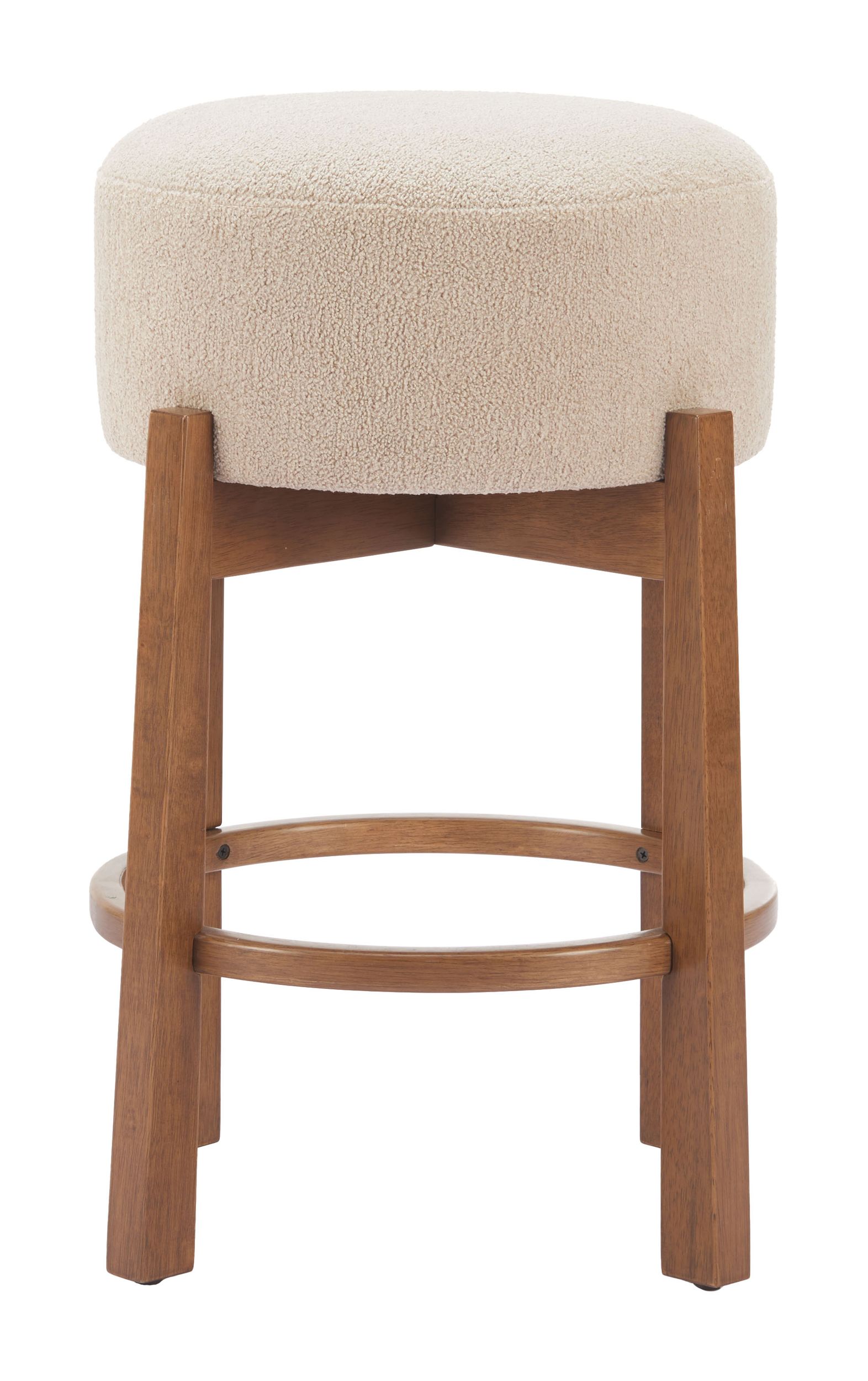Nade Polyester/Wood Counter Stool