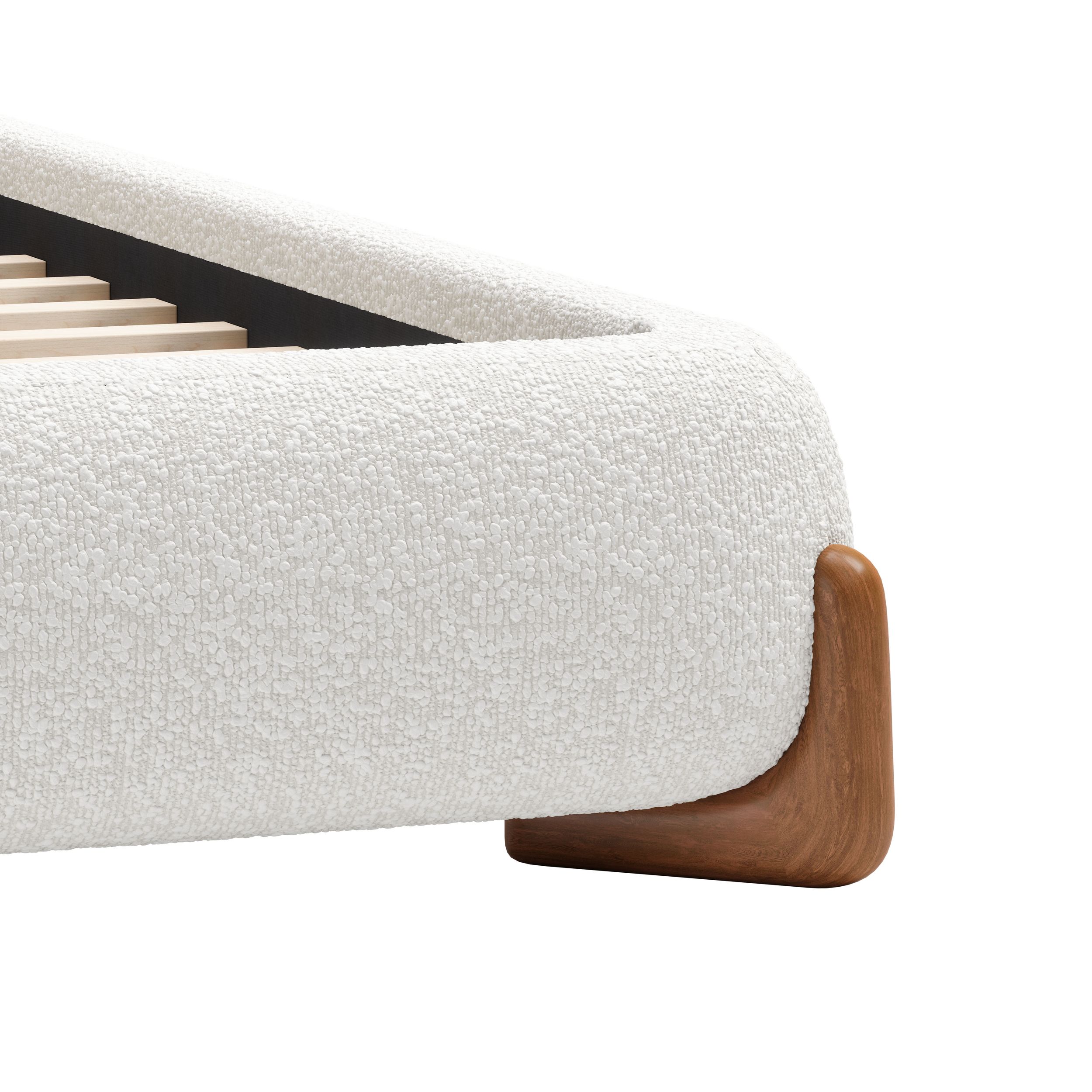 Baris Polyester Platform Bed, Queen Size