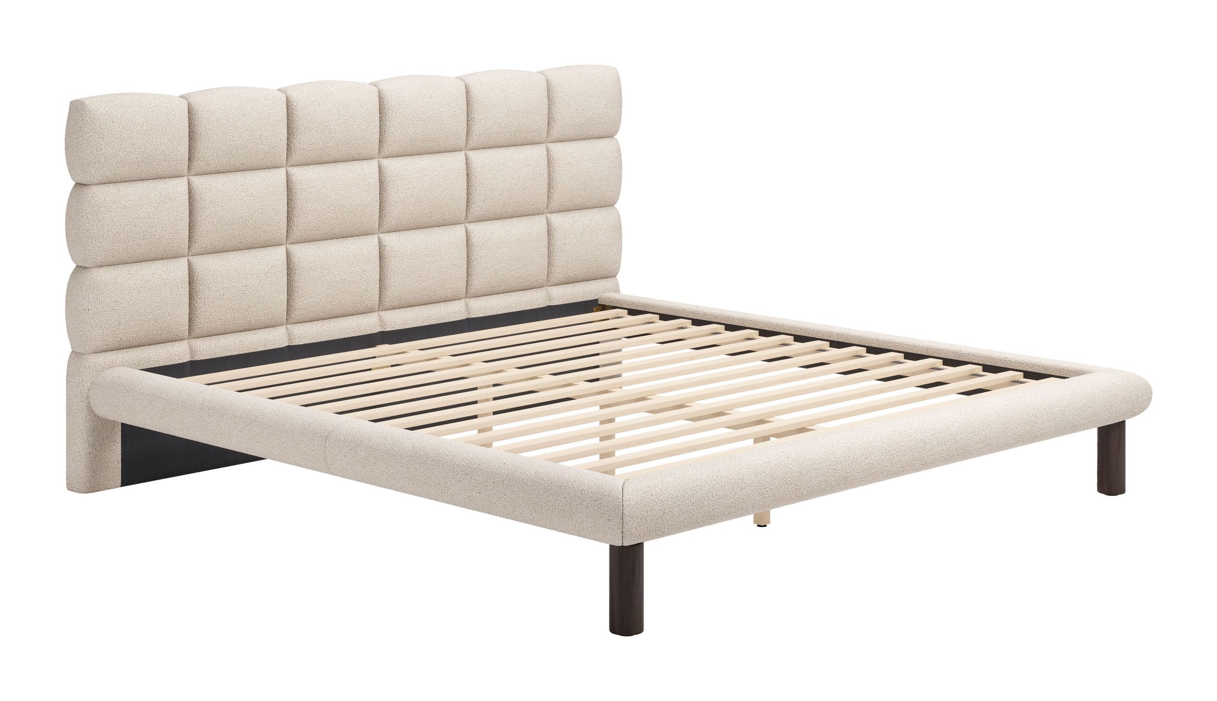 Placid Polyester Platform Bed, King Size