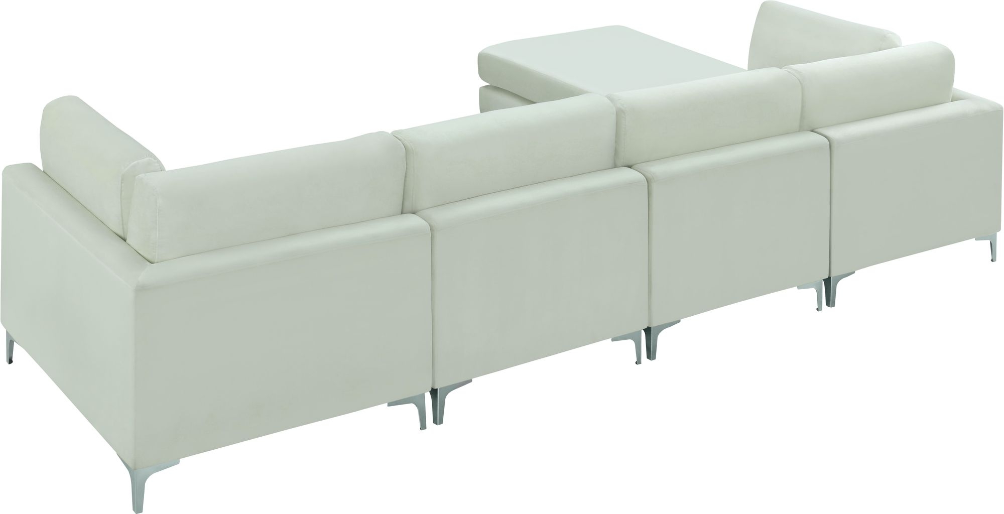 Julia 142" 5-Piece Velvet Modular Reversible Sectional