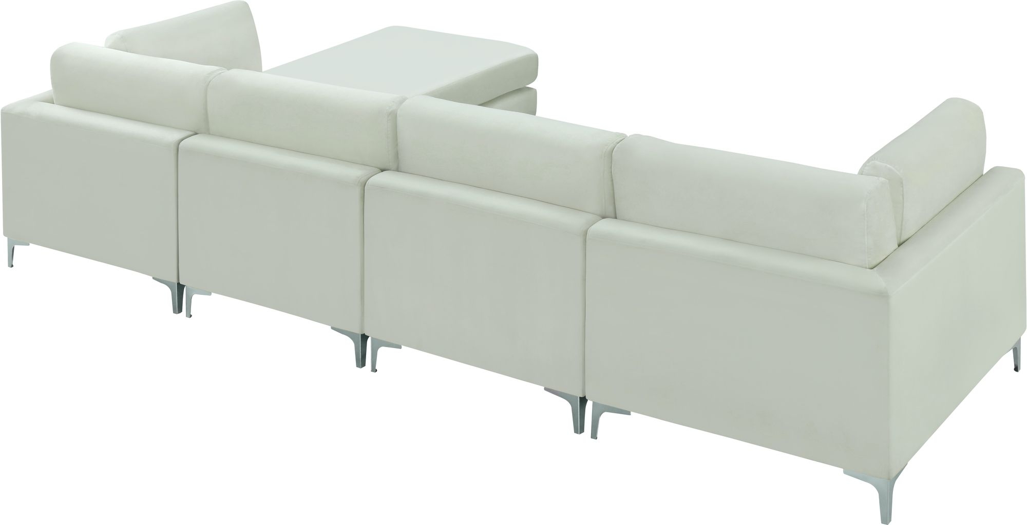 Julia 142" 5-Piece Velvet Modular Reversible Sectional