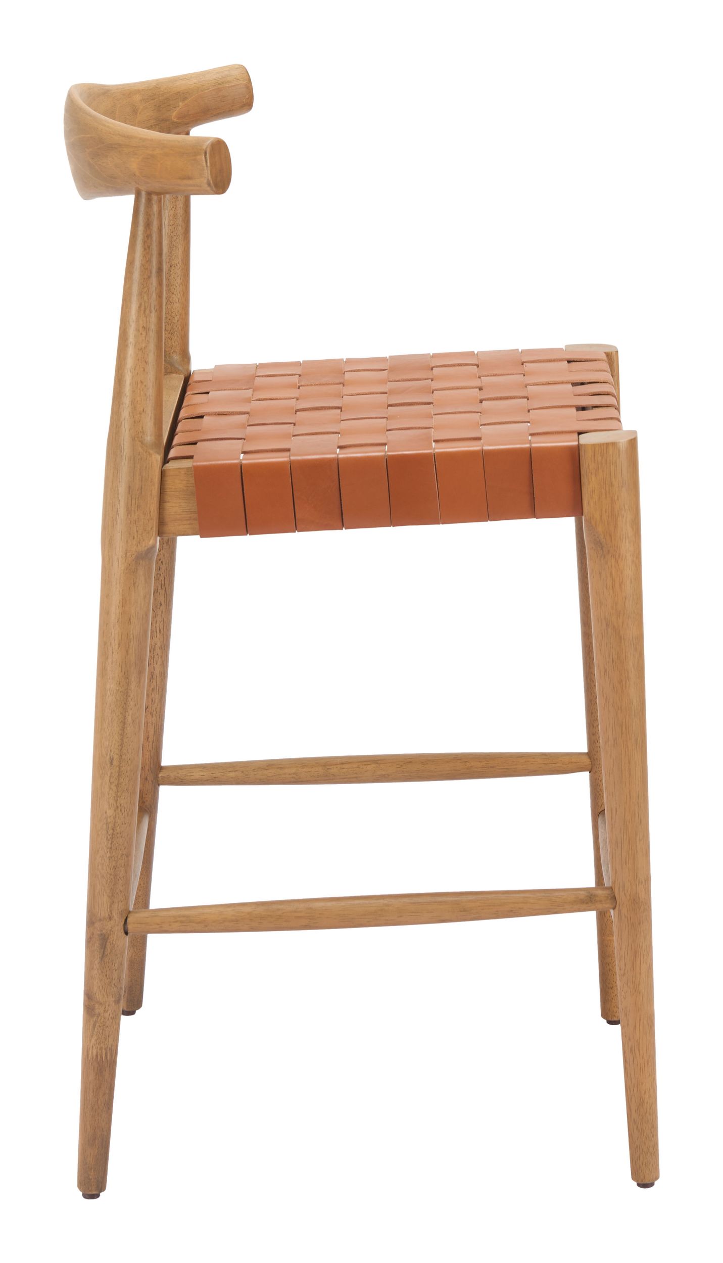 Bandani Leather/Wood Counter Stool