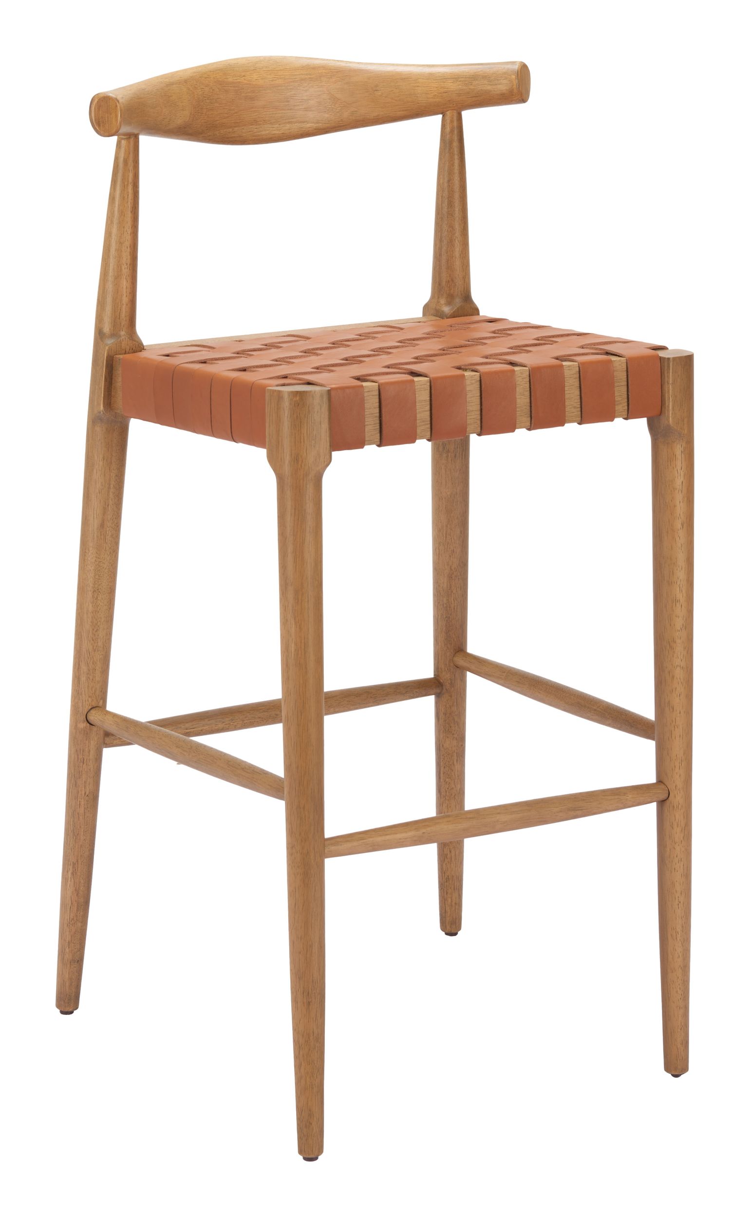 Bandani Leather/Wood Barstool