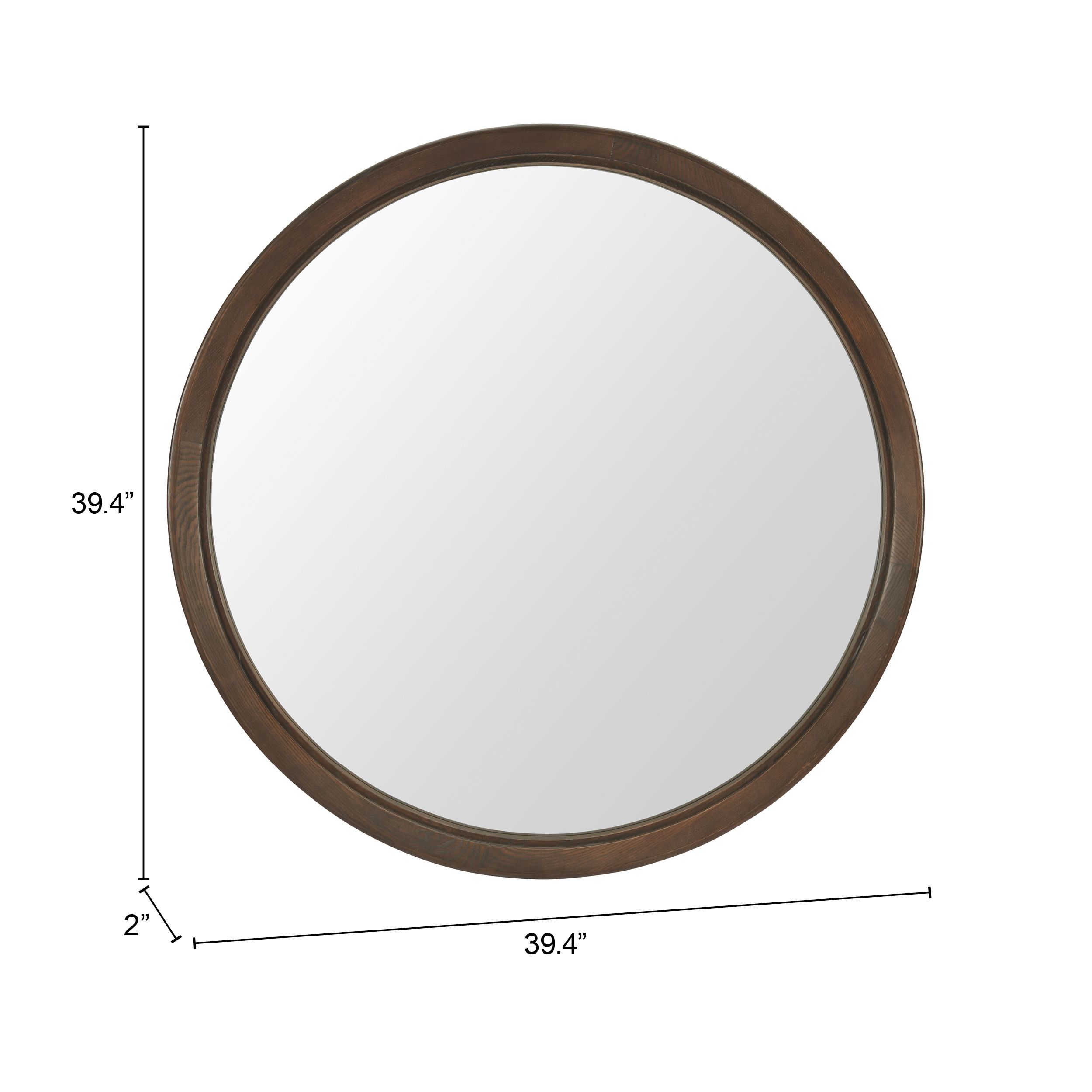 Inikas Round Wood Mirror