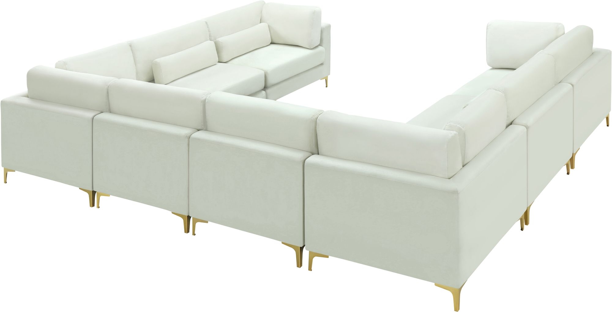 Julia 142" 8-Piece Velvet Modular Sectional