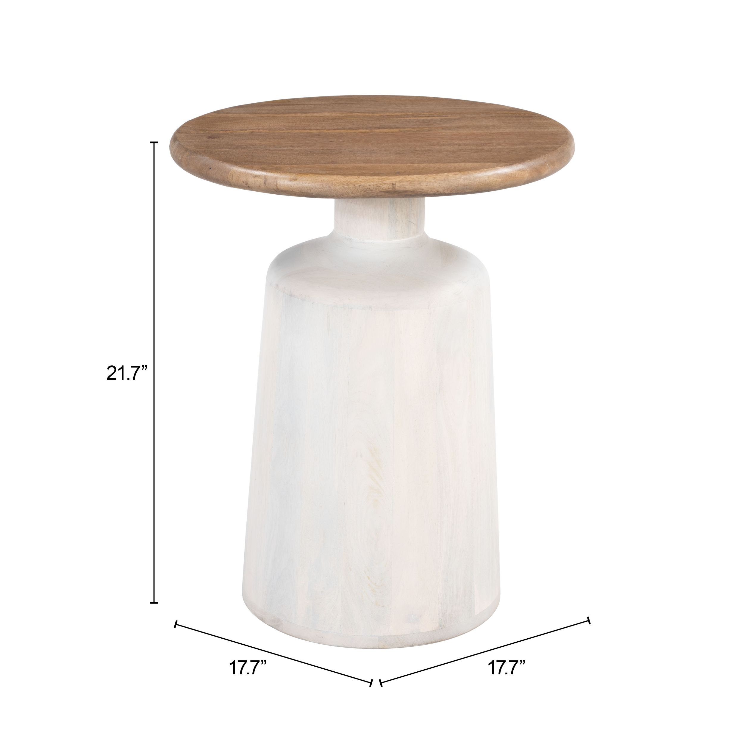 Goblet Round Wood Side Table