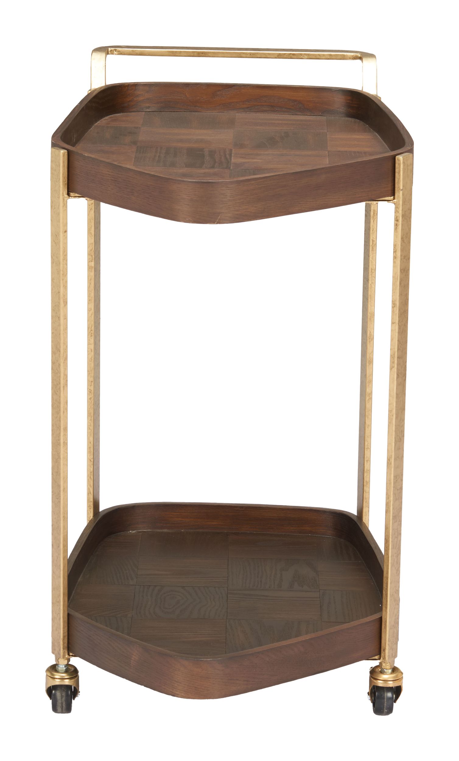 Stela Walnut Veneer/Steel Bar Cart