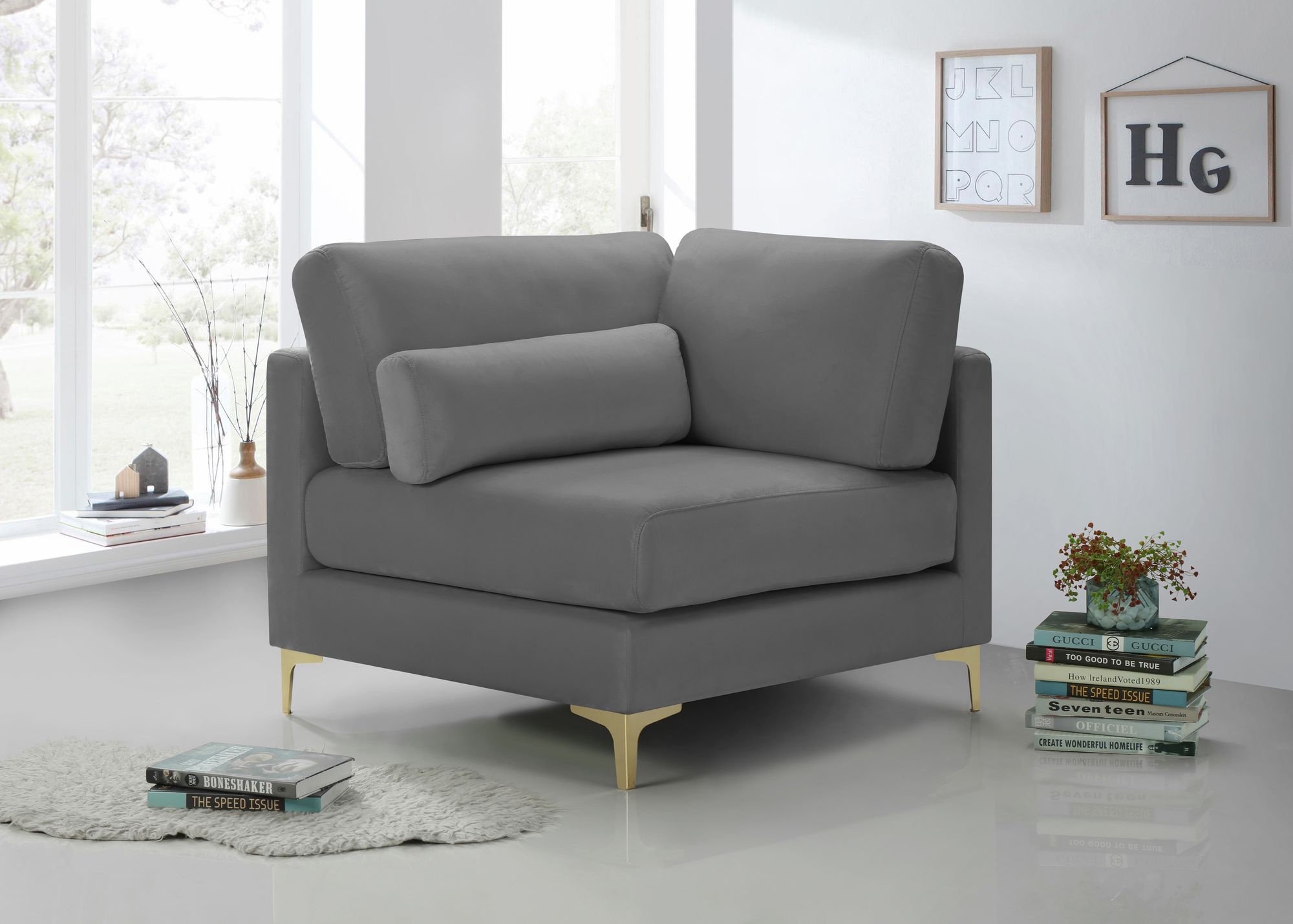 Julia Velvet Modular Corner Chair