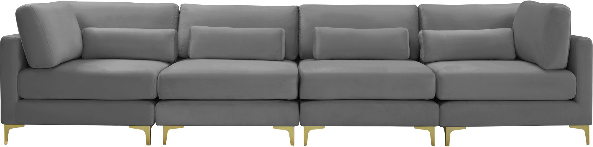 Julia 142" Velvet Modular Sofa