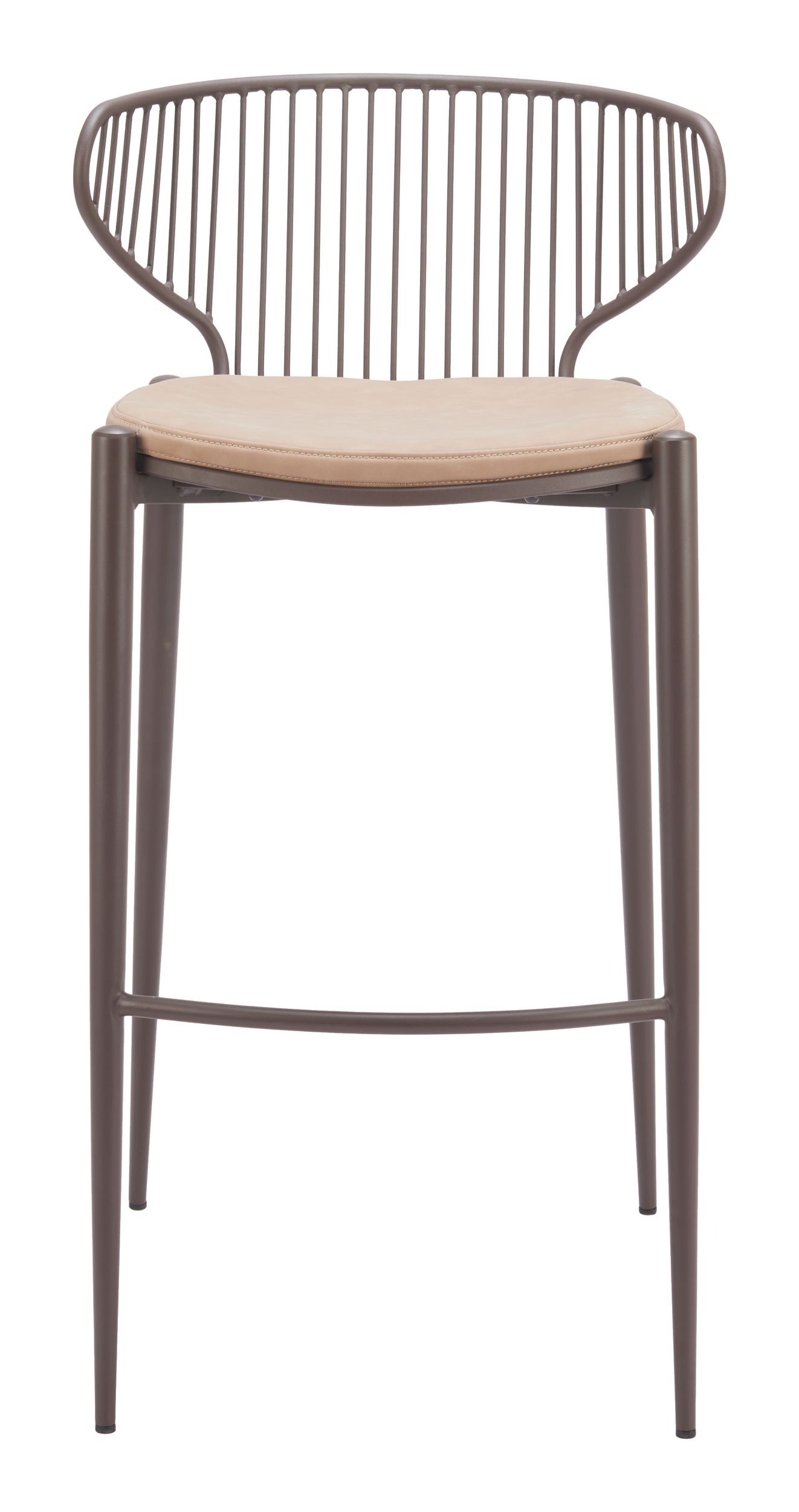 Silues Faux Leather/Steel Barstool