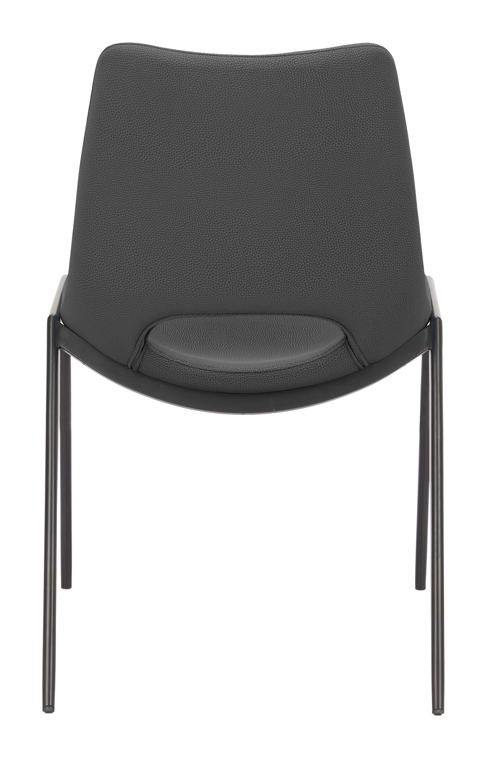 Desi Faux Leather/Steel Armless Dining Chair