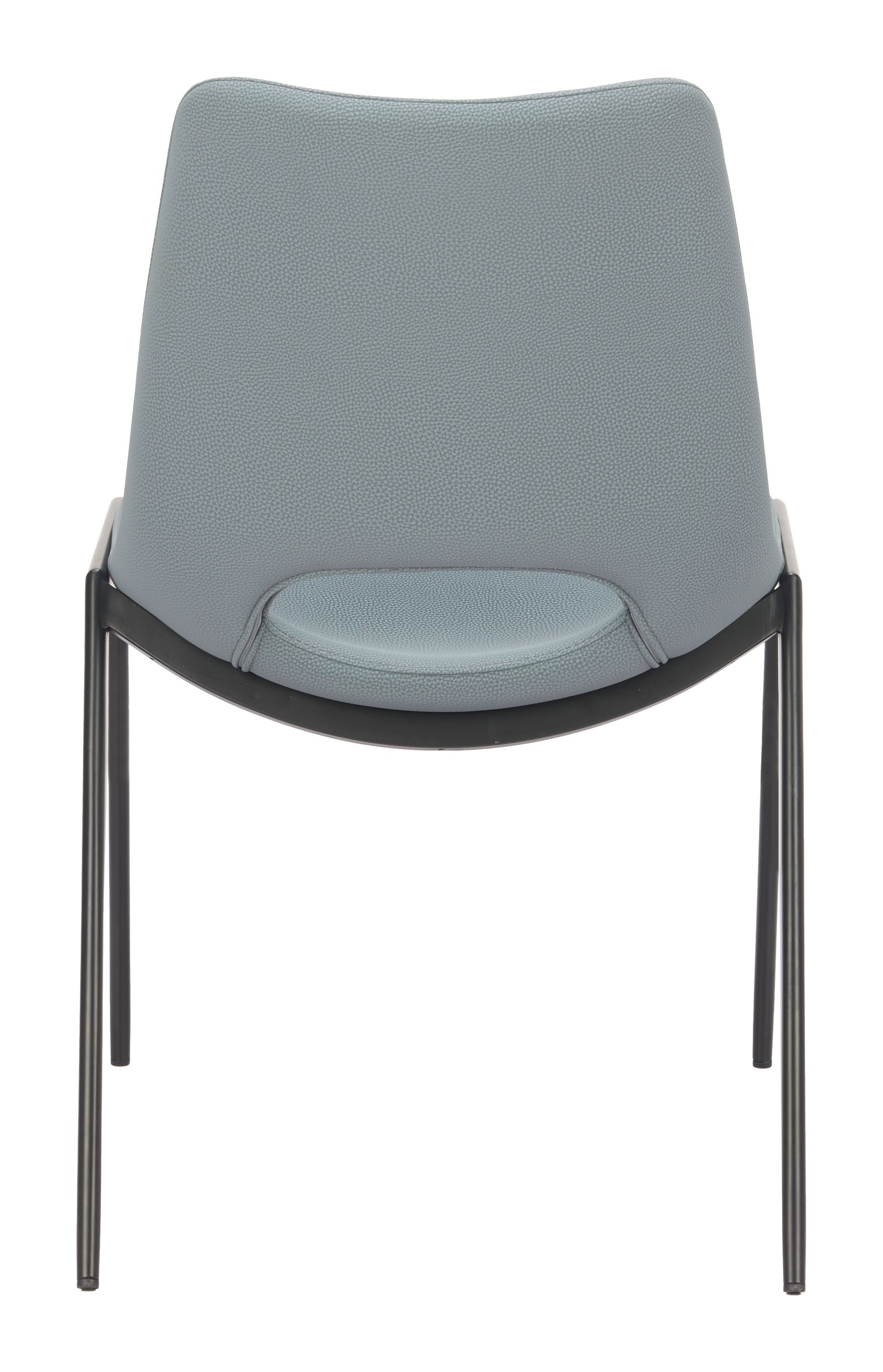Desi Faux Leather/Steel Armless Dining Chair