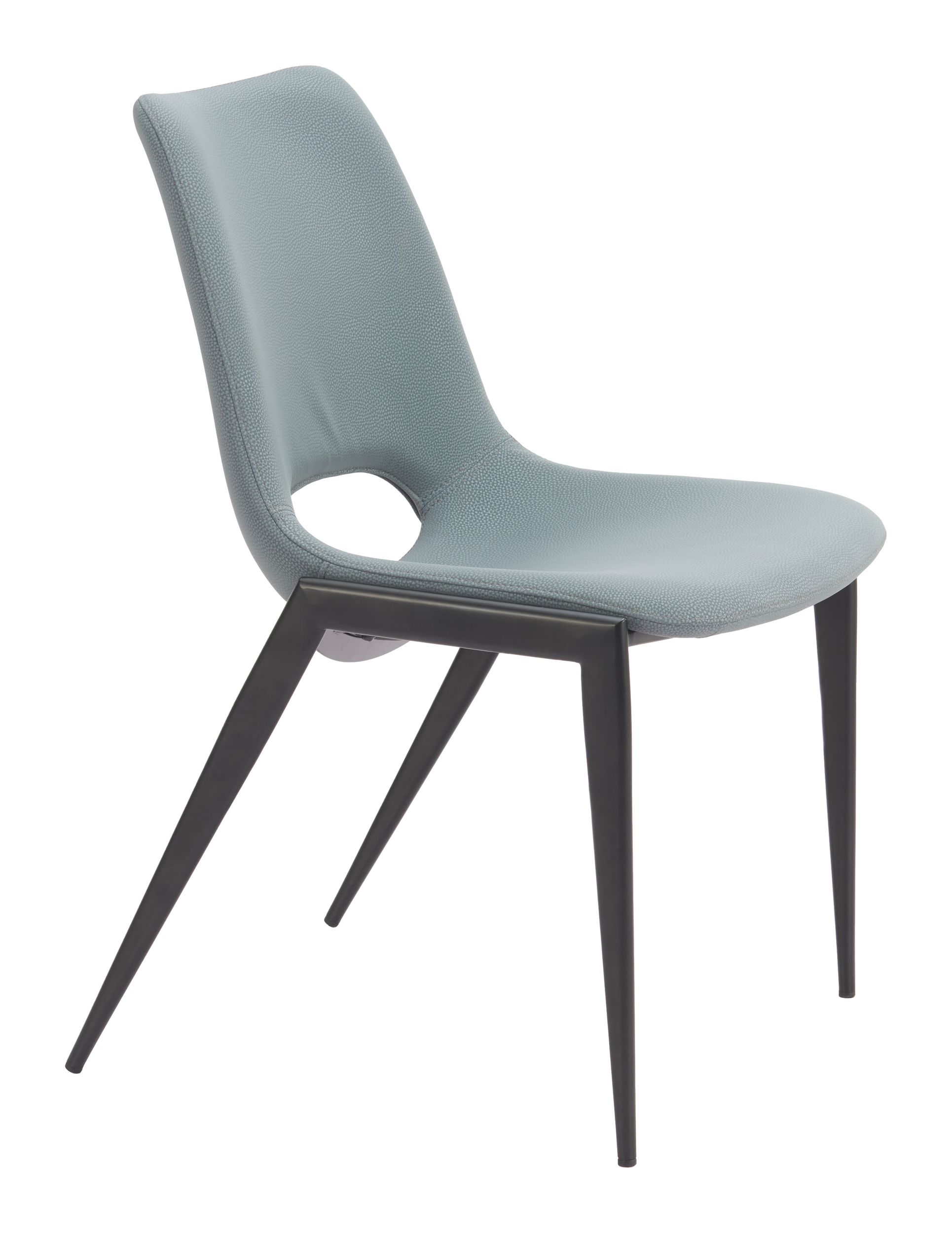 Desi Faux Leather/Steel Armless Dining Chair