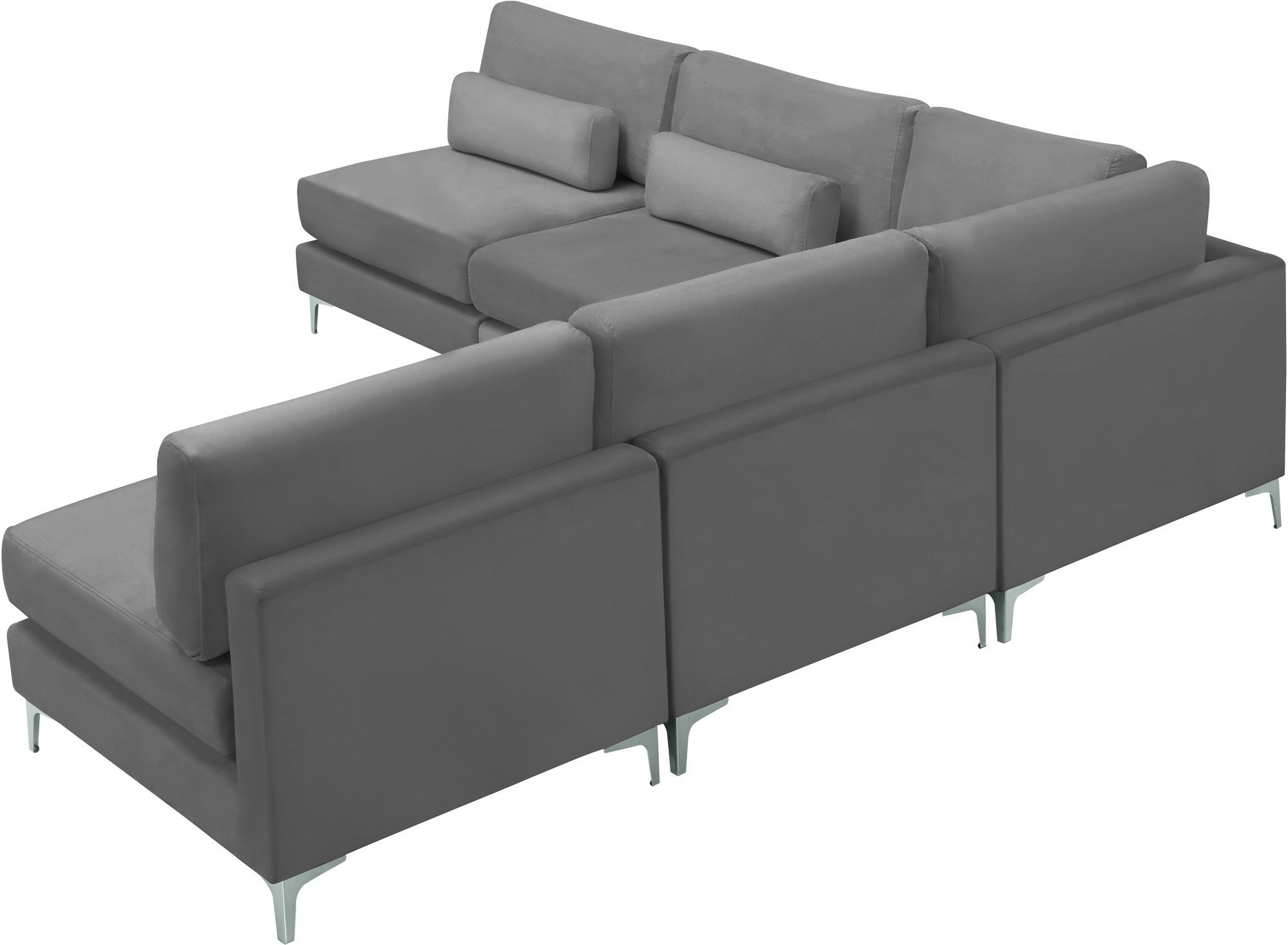 Julia 104.5" 5-Piece Velvet Modular Armless Sectional