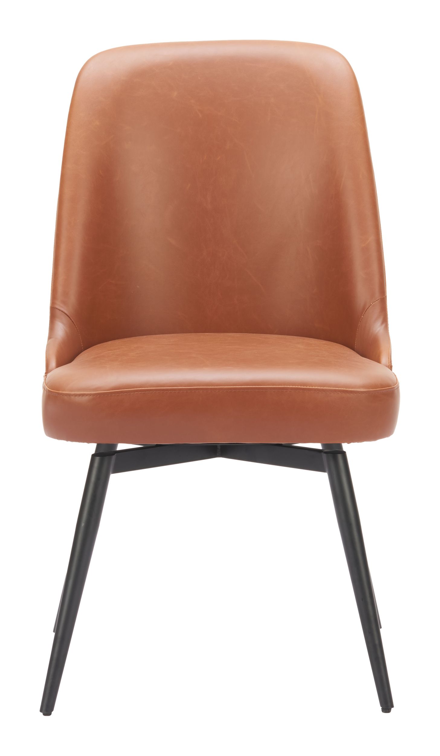 Keppel Faux Leather/Steel Swivel Dining Chair