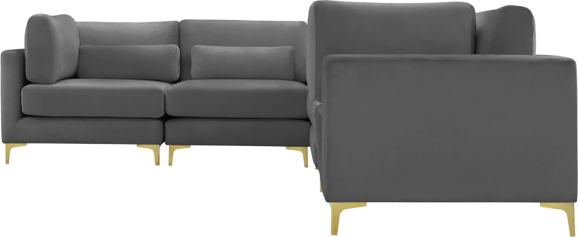 Julia 142" 6-Piece Velvet Modular Sectional