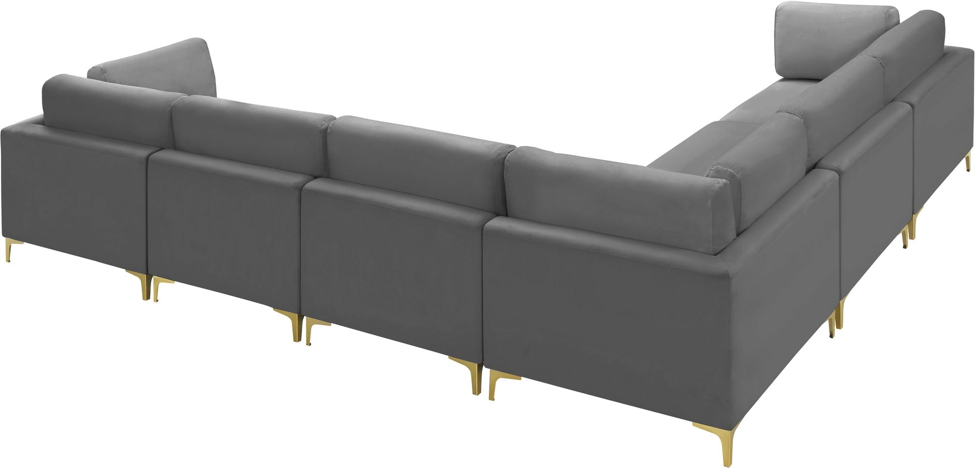Julia 142" 6-Piece Velvet Modular Sectional