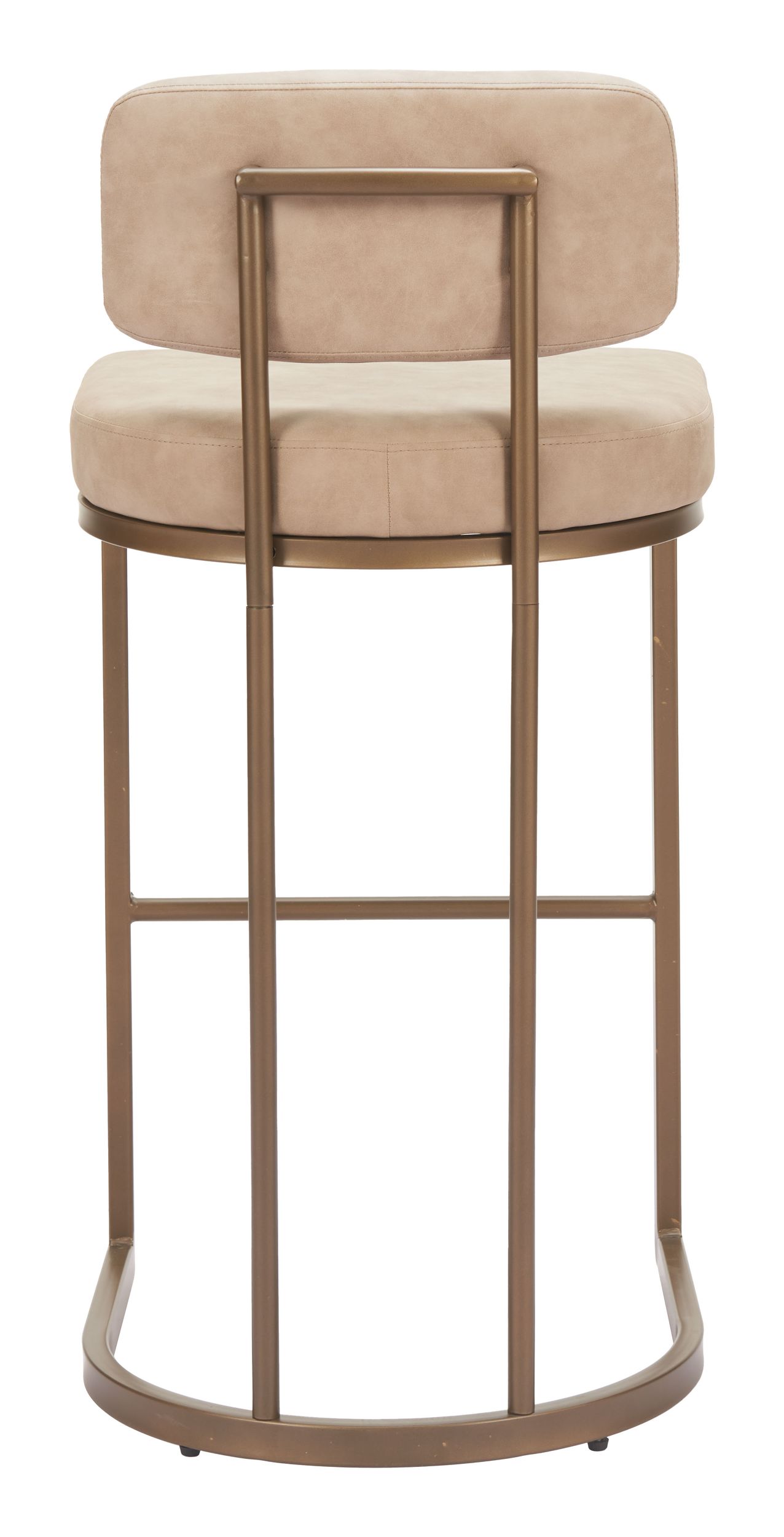 Velar Faux Leather/Steel Barstool