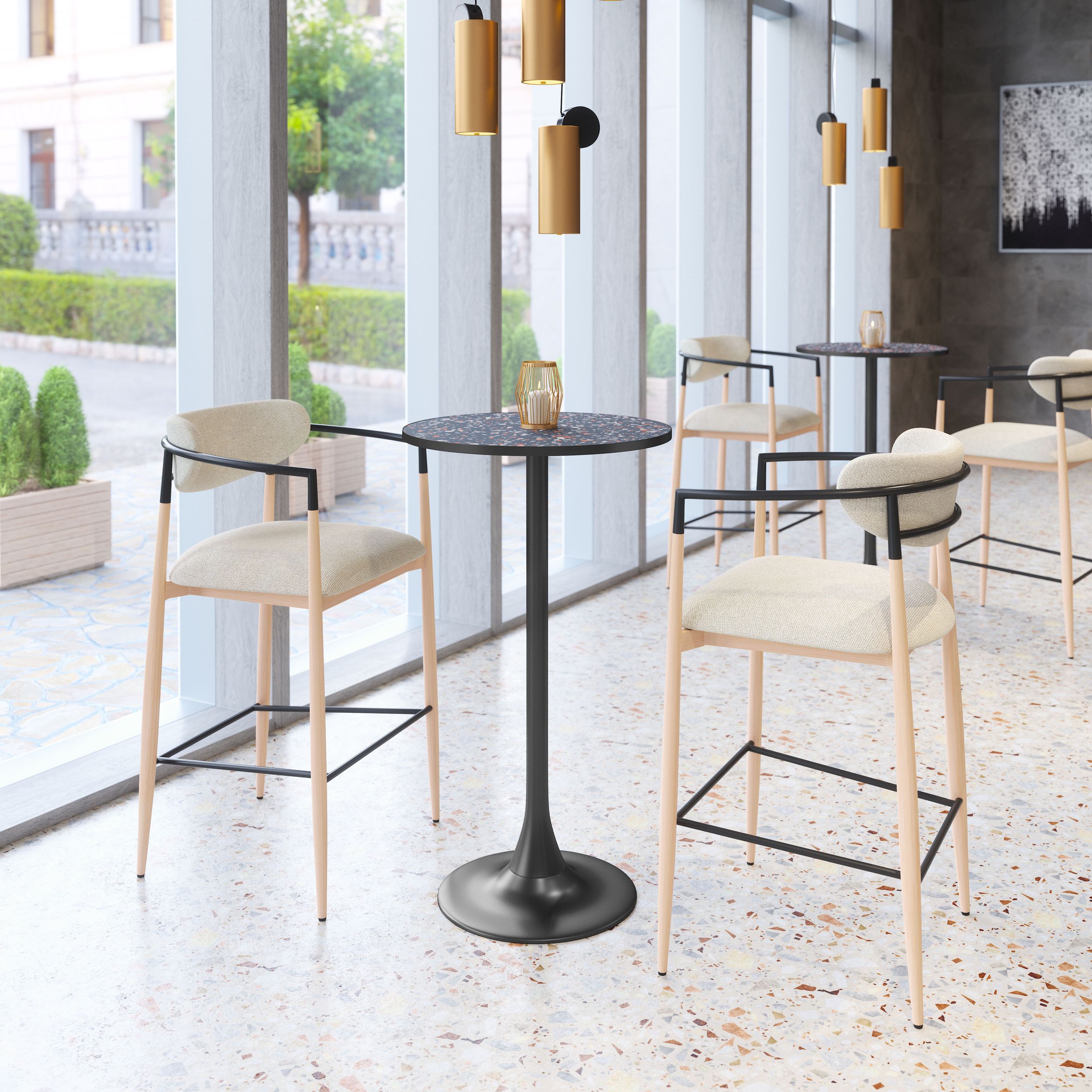 Equinox Polyester/Steel Barstool