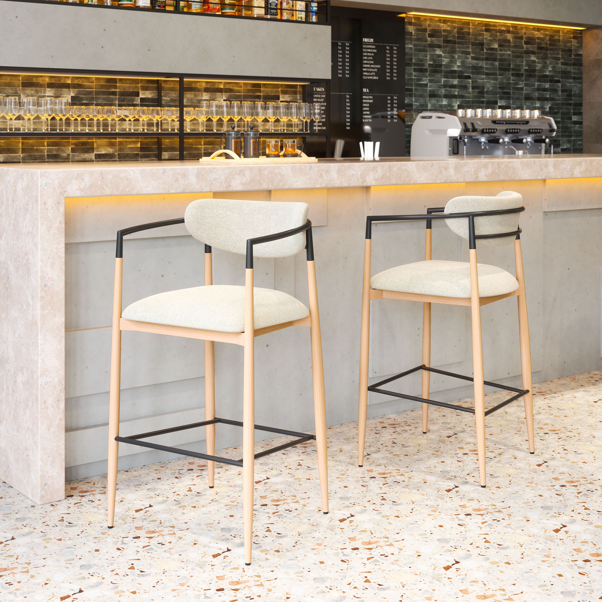 Equinox Polyester/Steel Barstool