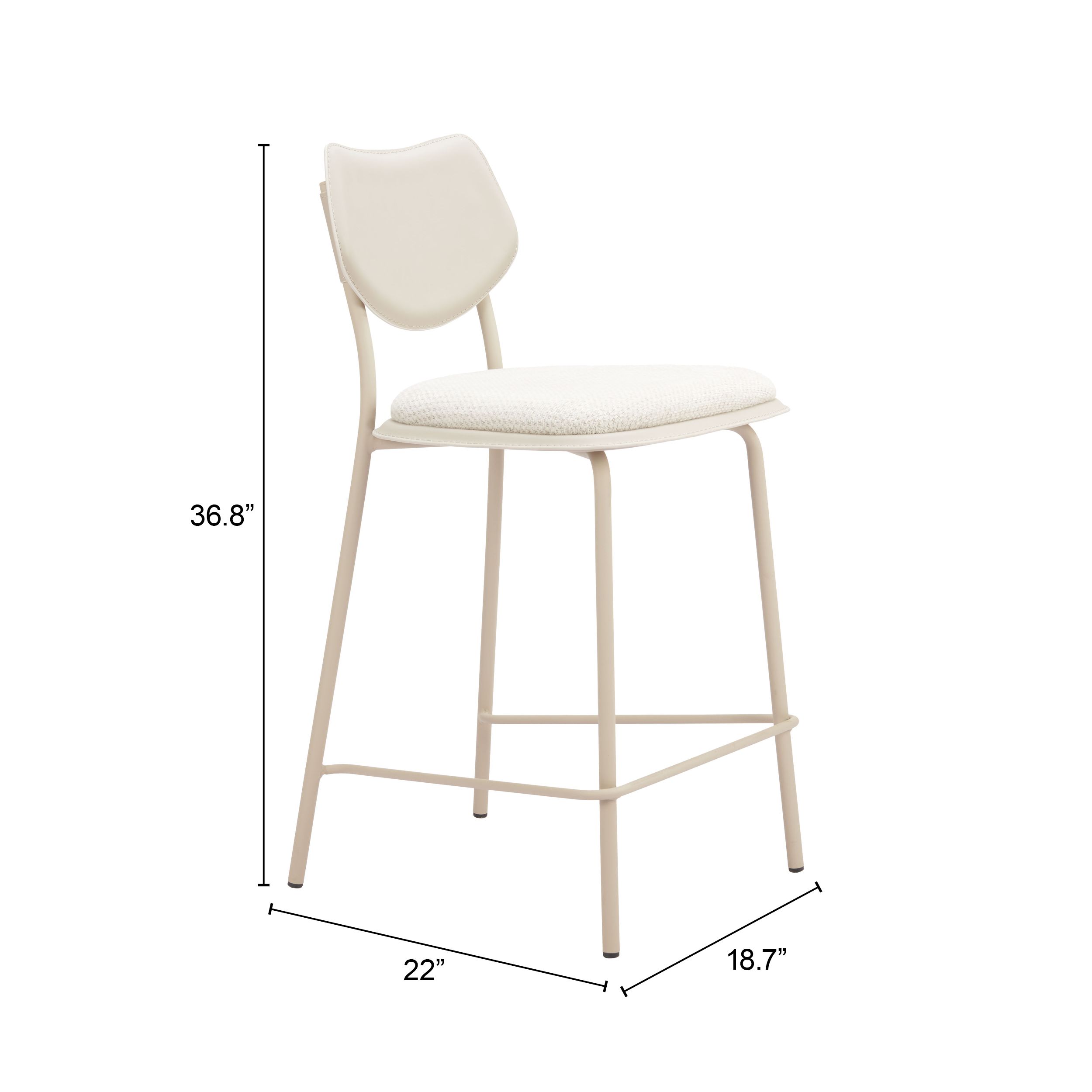 Zeal Polyester/Steel Counter Stool