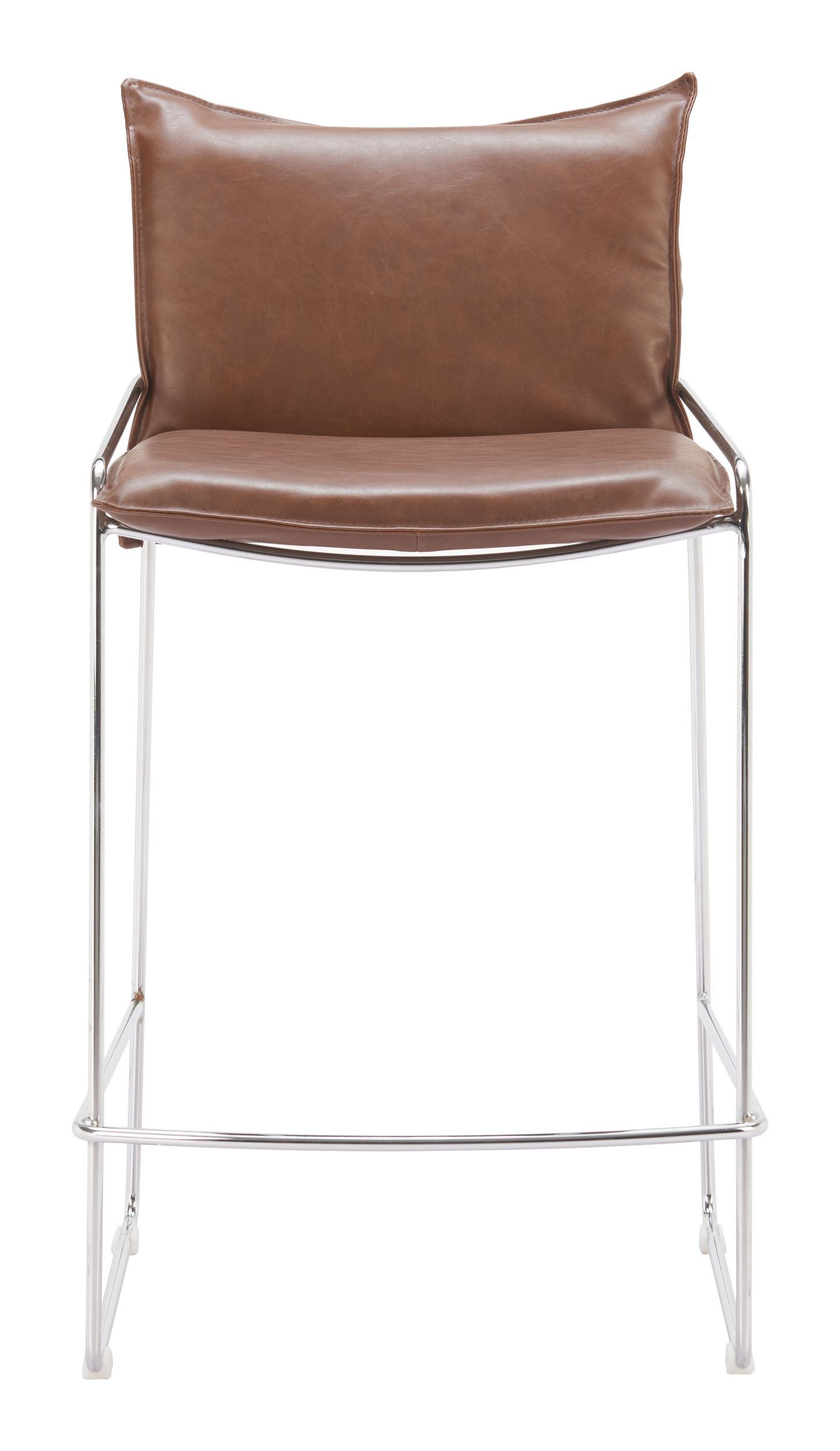 Pola Faux Leather/Steel Counter Stool