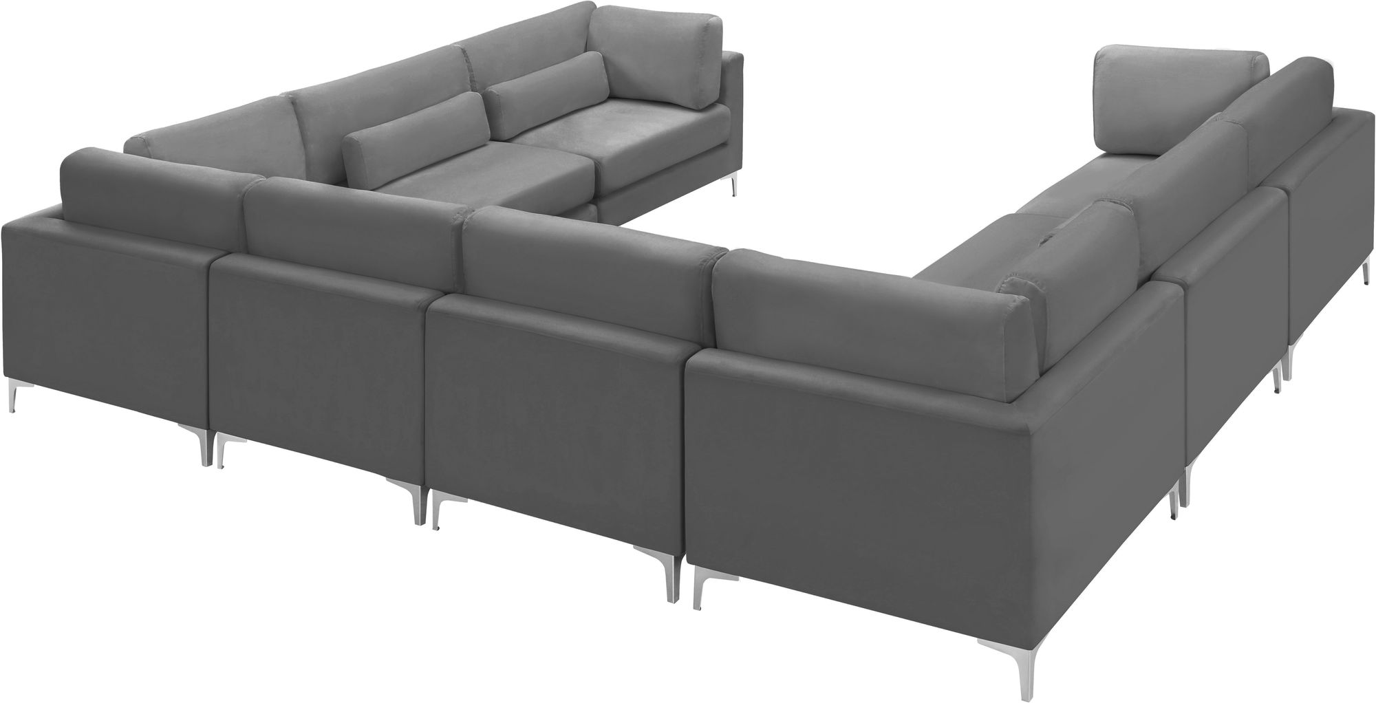 Julia 142" 8-Piece Velvet Modular Sectional
