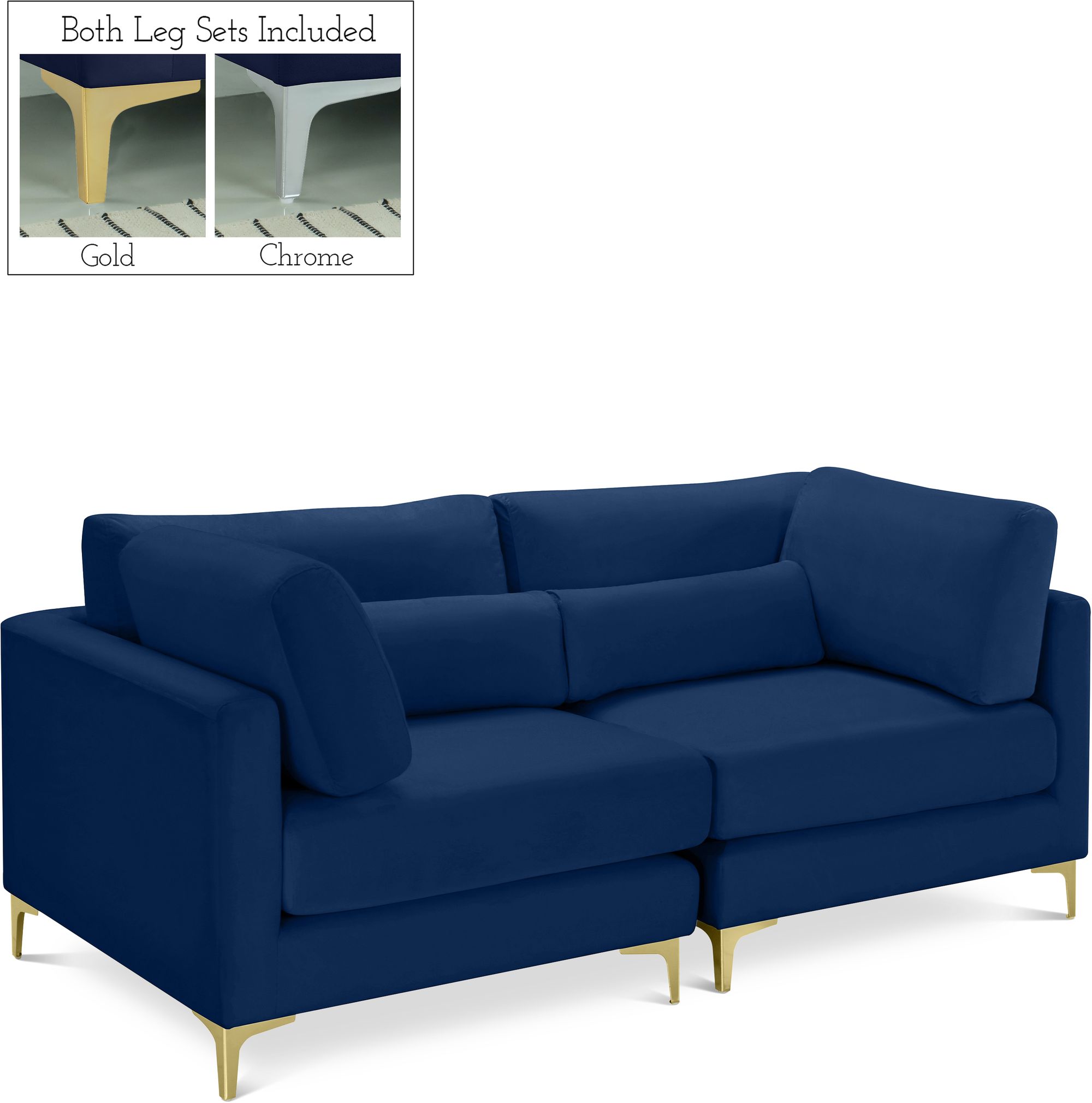 Julia 75" Velvet Modular Sofa