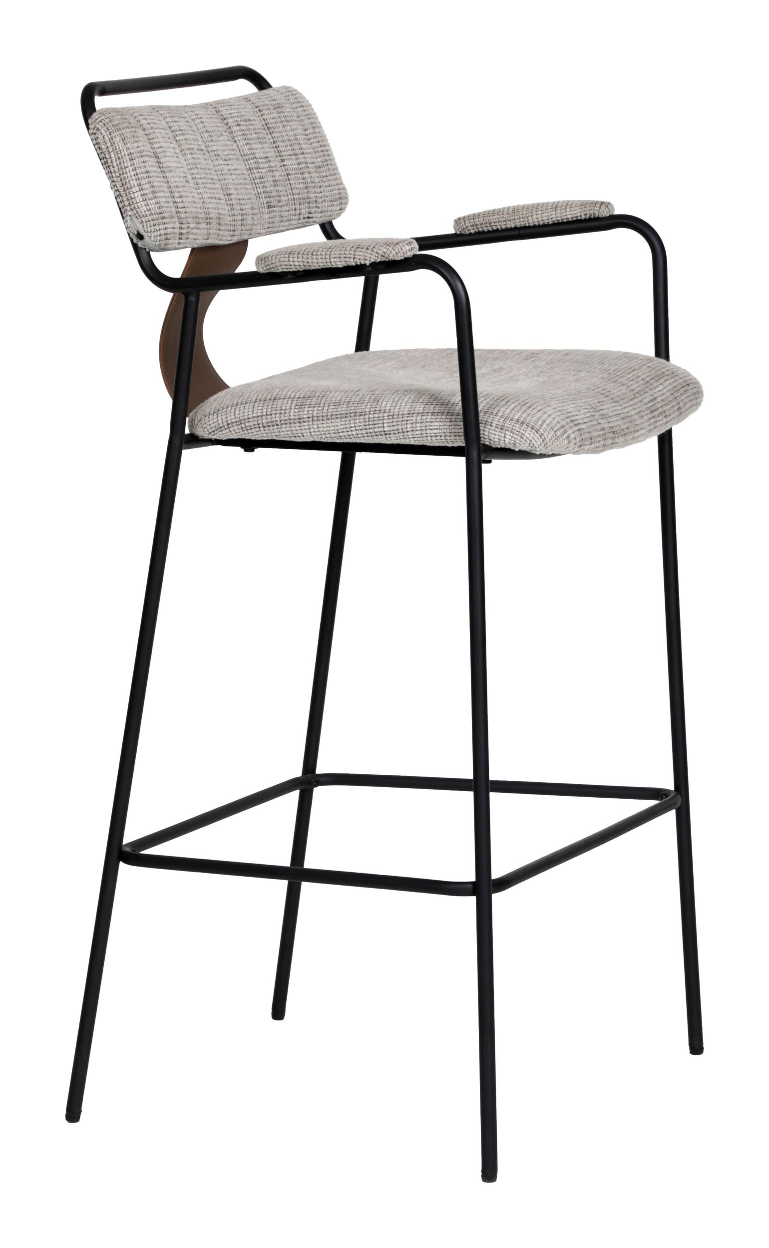 Couva Chenille/Steel Barstool