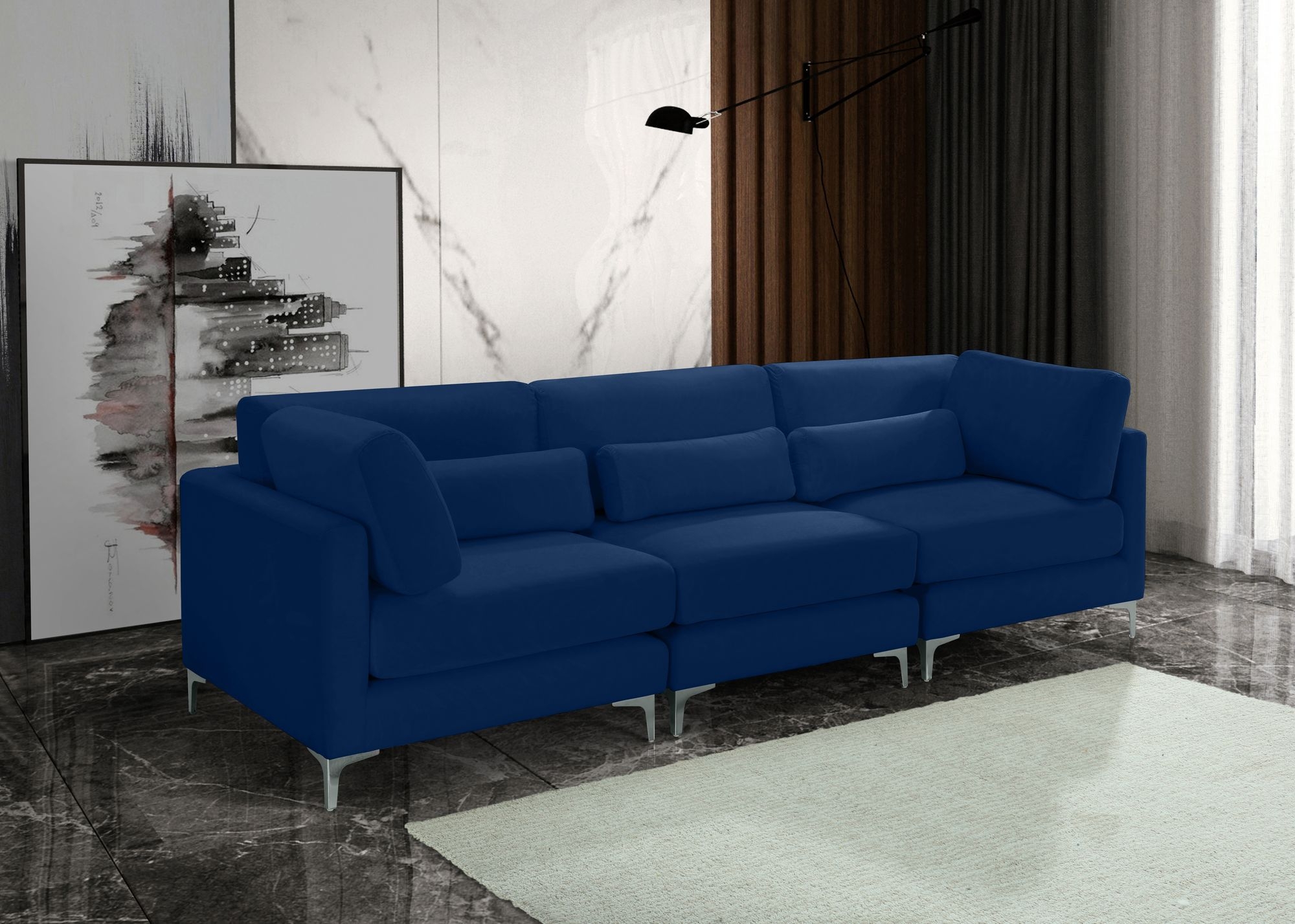 Julia 108" Velvet Modular Sofa